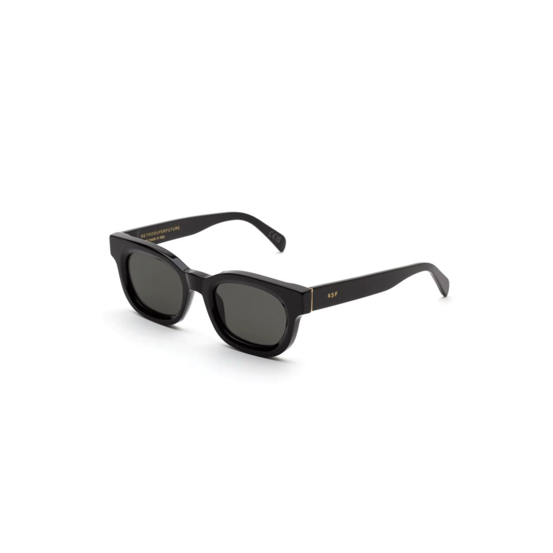 Sempre Black Rectangular Frame Sunglasses