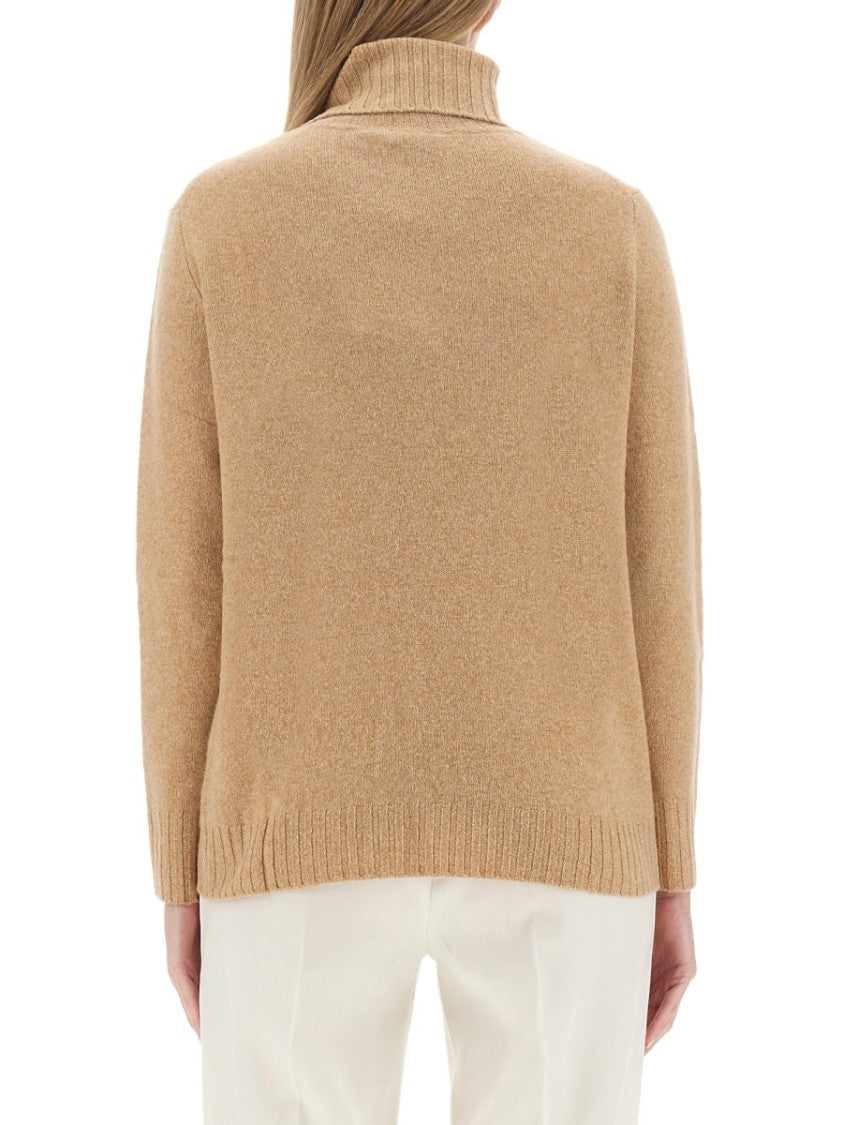 High Neck Wool Jersey
