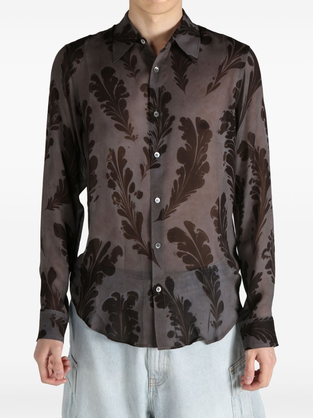 Dark Grey Long-Sleeve Shirt
