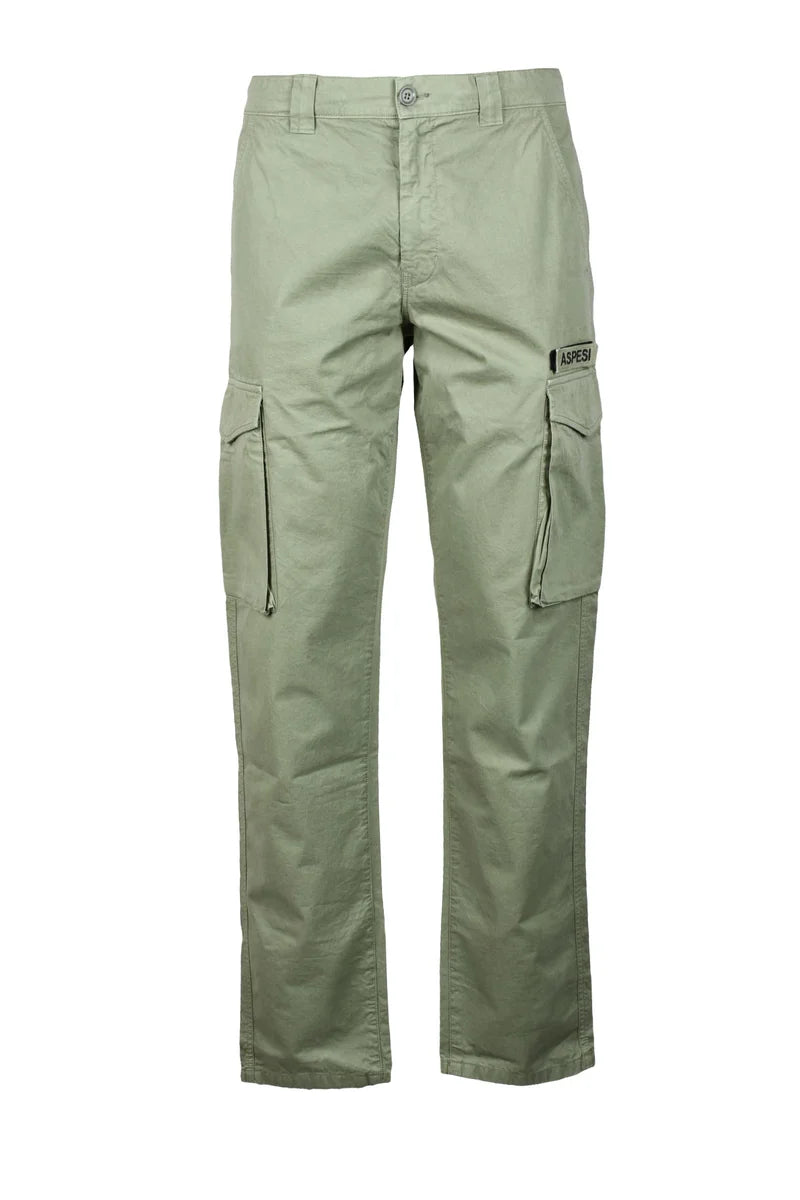 Cotton Cargo Pants - Sage Green