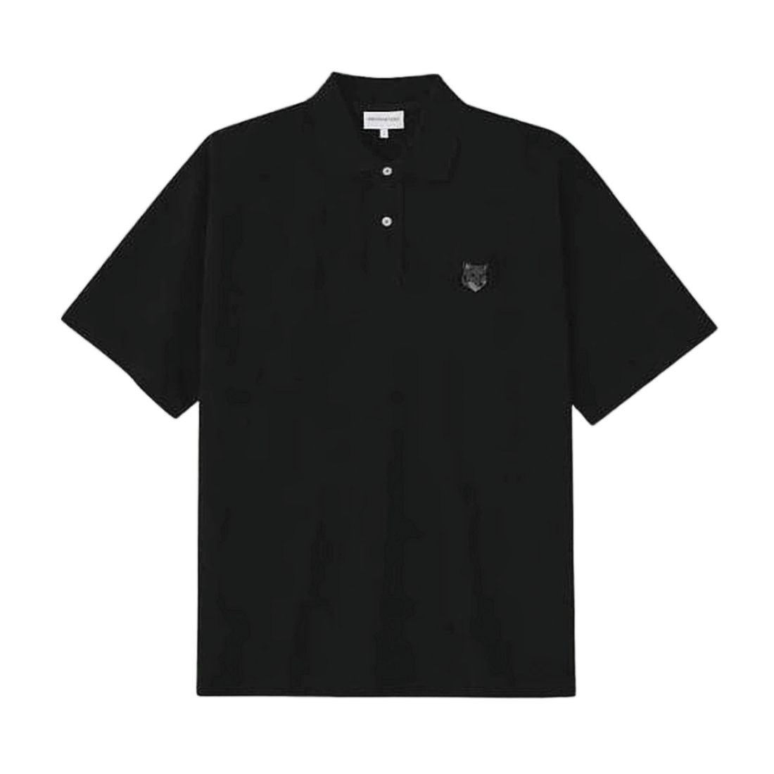 Minimalist Black Polo Shirt With Embroidered Emblem