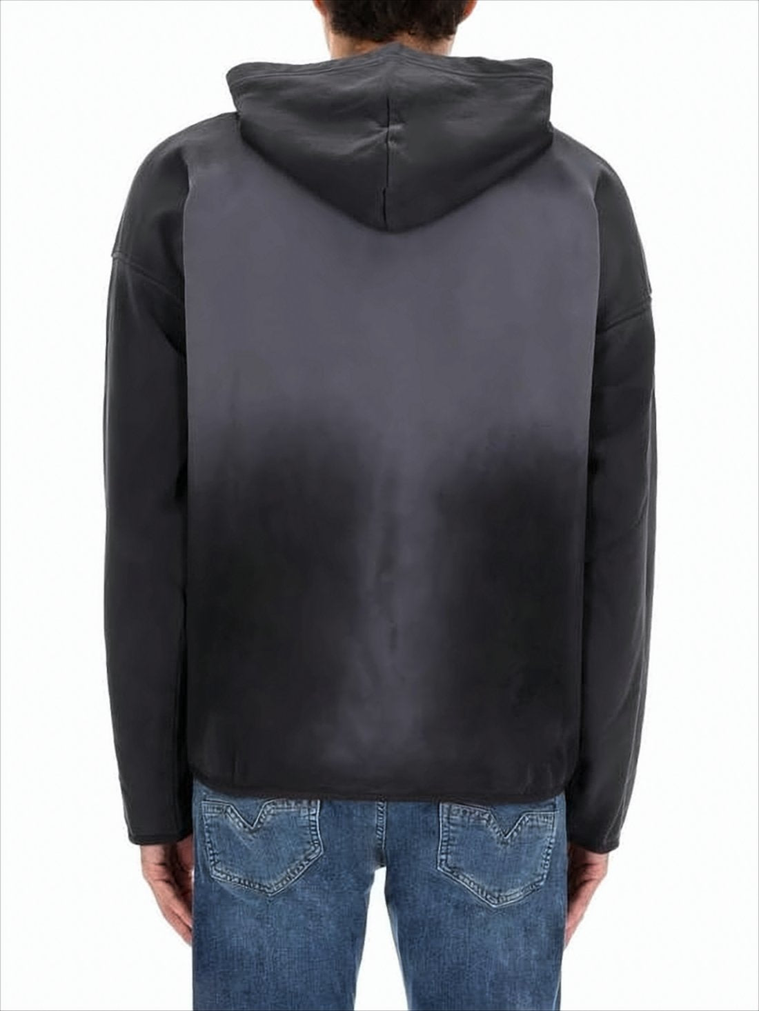 Gradient Black-to-Dark Grey Hoodie