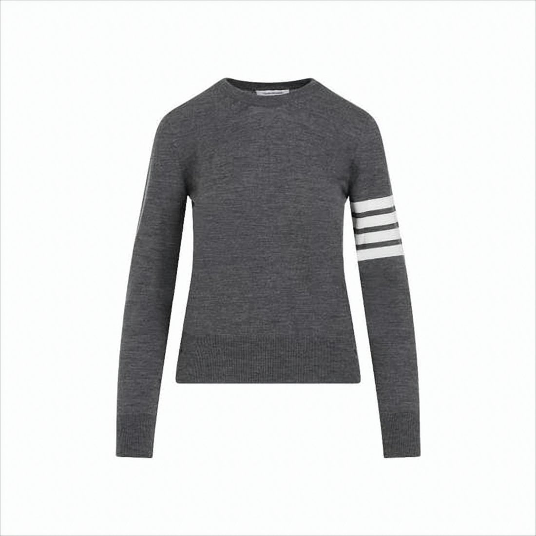 Relaxed-Fit Merino Wool Sweater with Signature Four Stripes