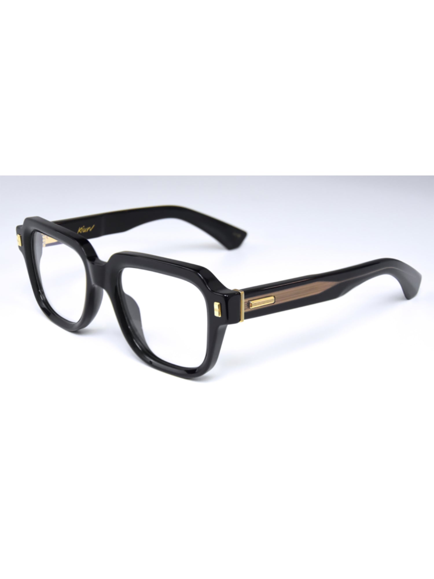 Rectangular Acetate Optical Frames with Gold Accents