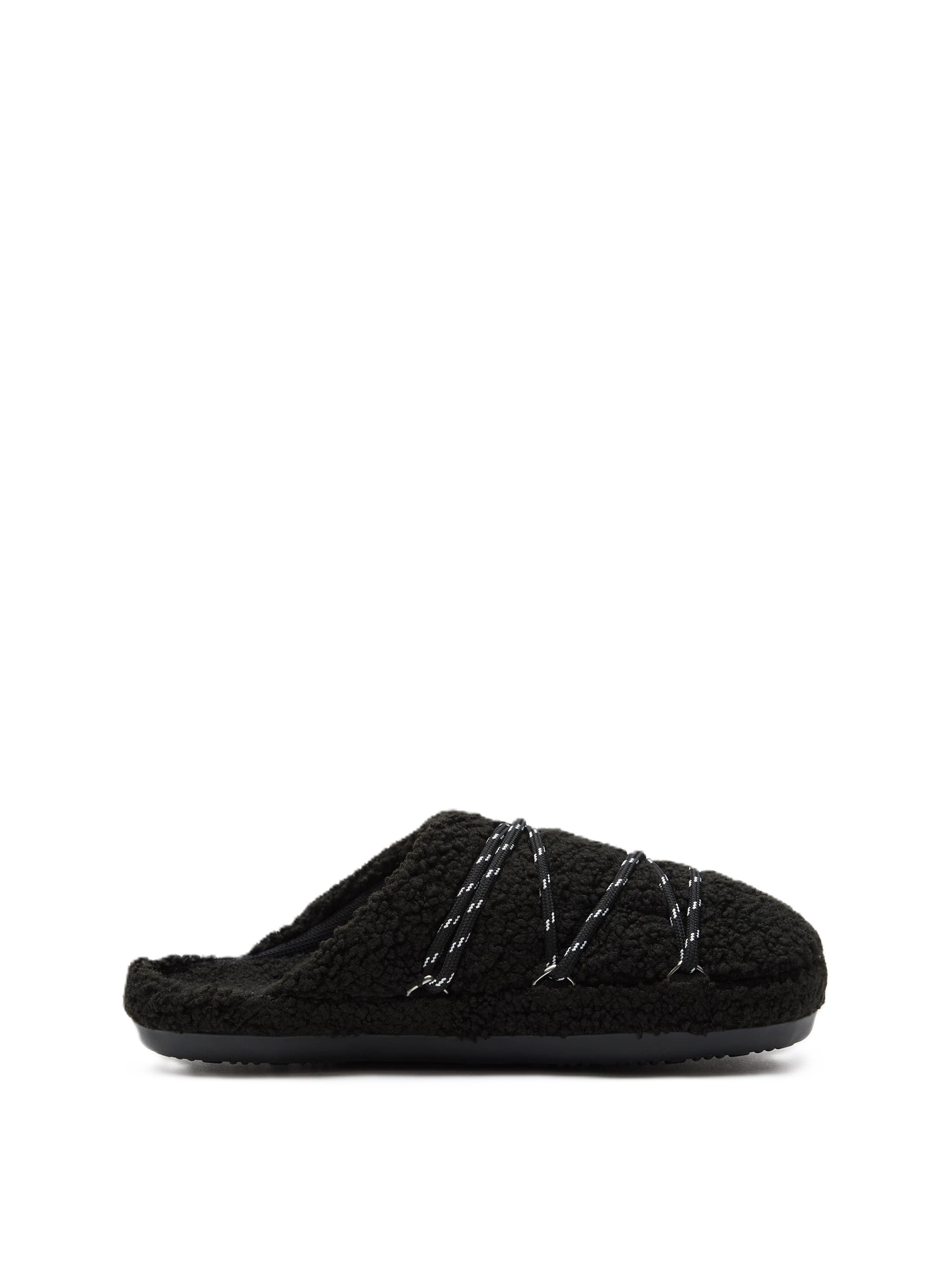 Black Teddy Slippers
