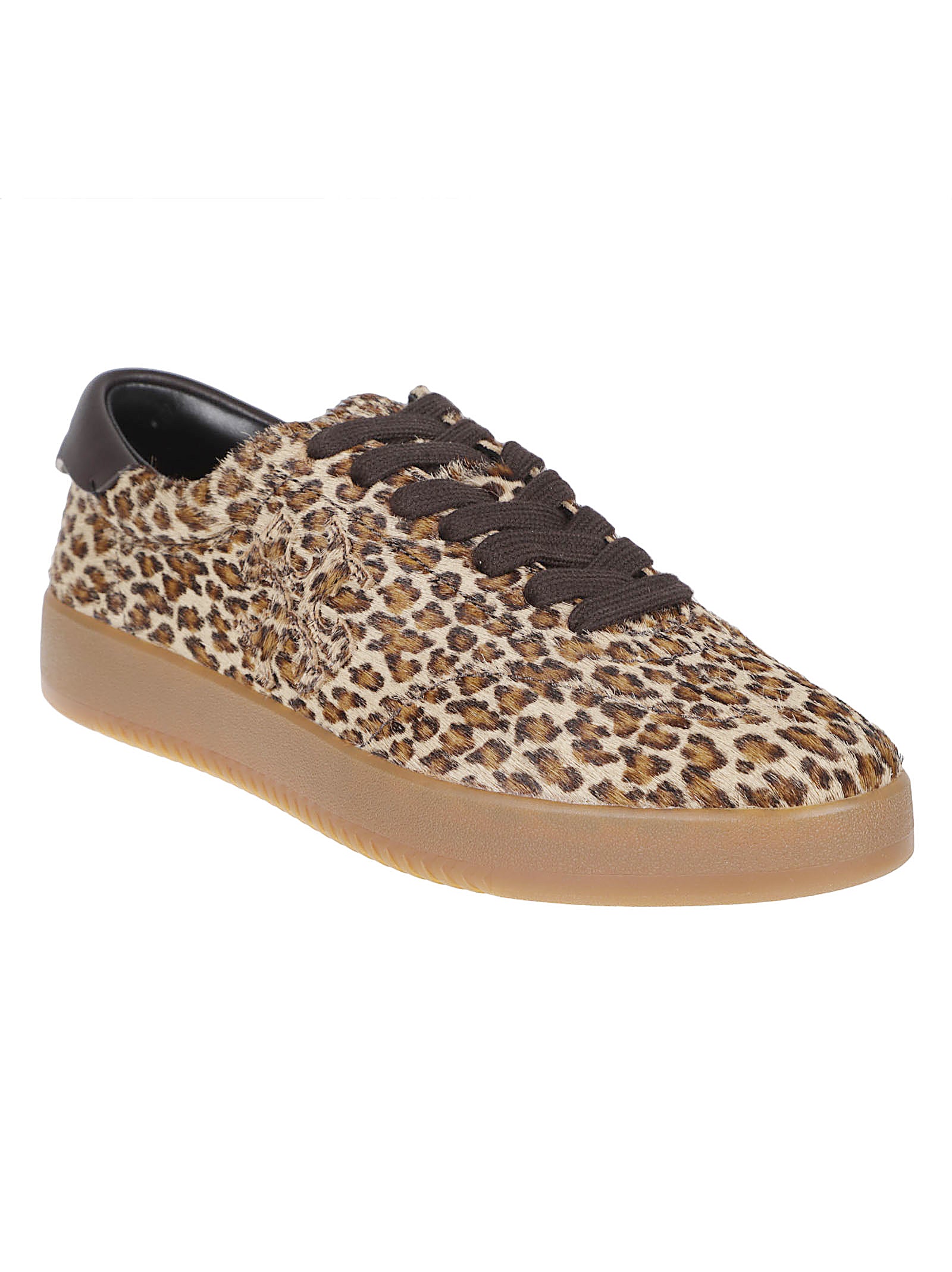 Natural Bristle Leopard Print Sneakers