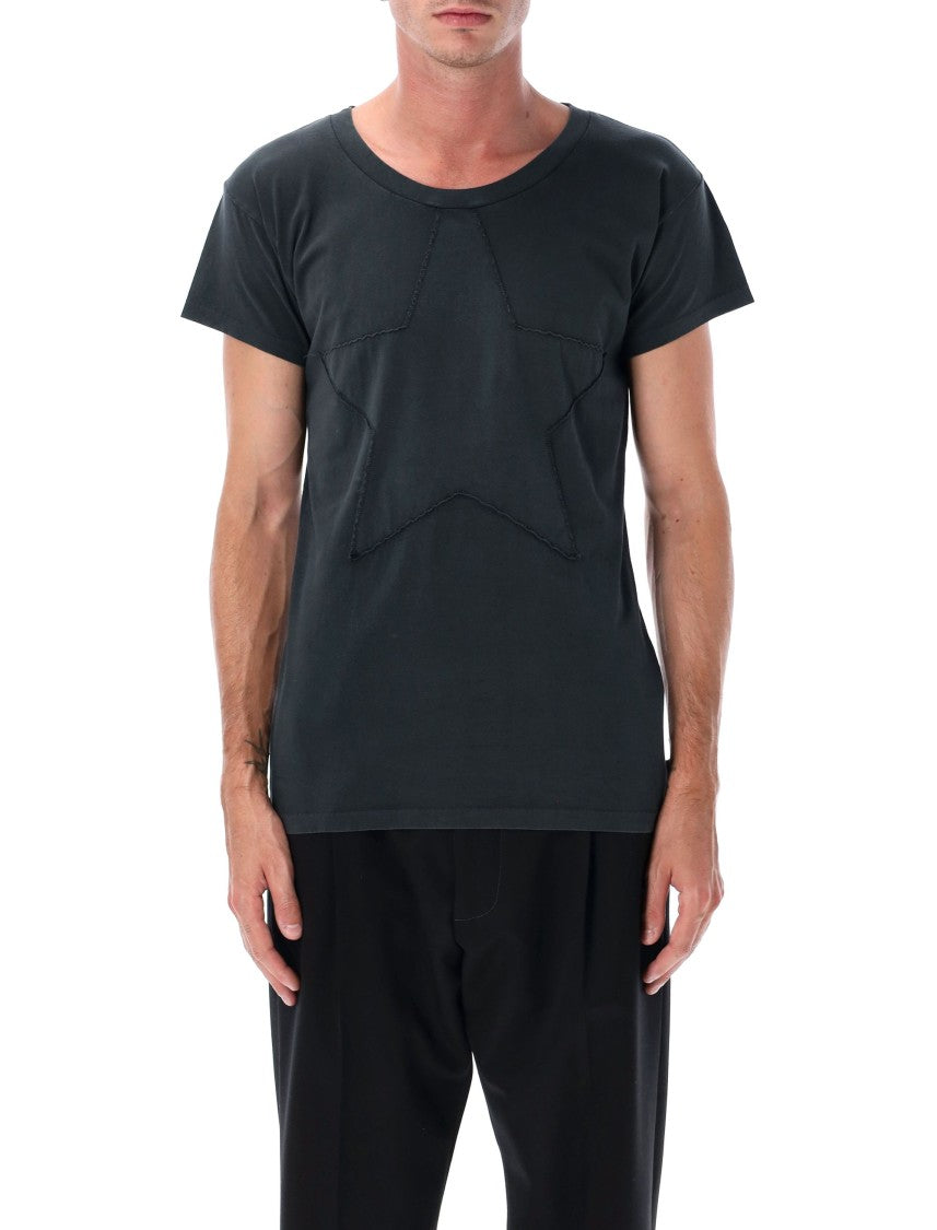 Star Patch Fitted Cotton T-Shirt