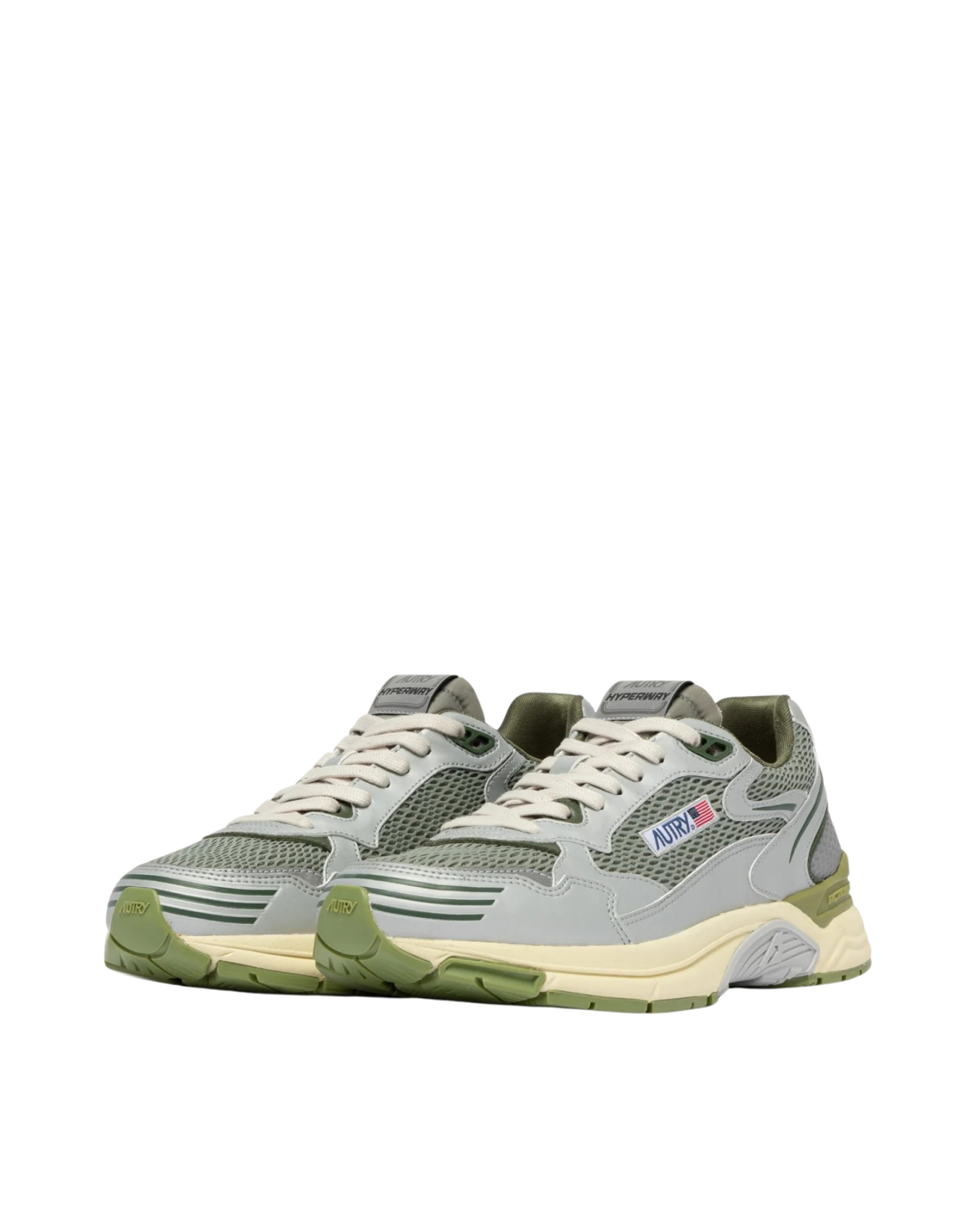 Hyperway Men’s Silver/Sea Grass Sneakers