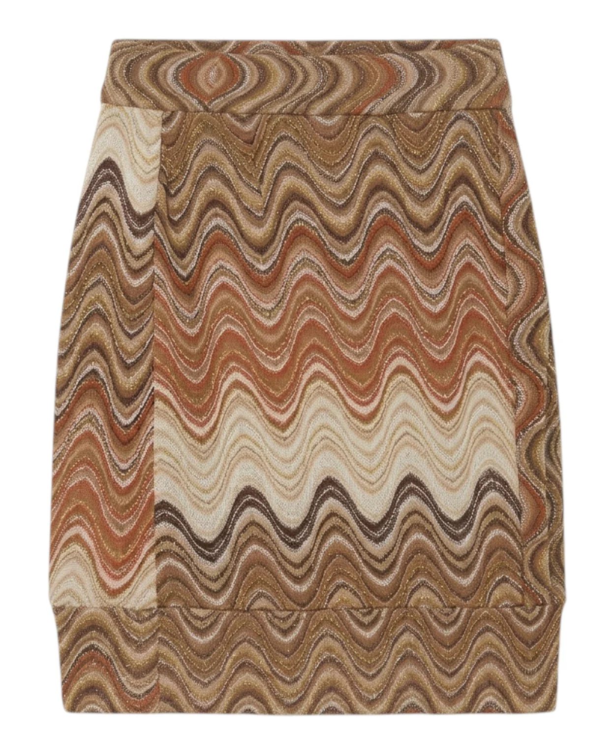 Abstract Pattern Mini Skirt with Fitted Silhouette