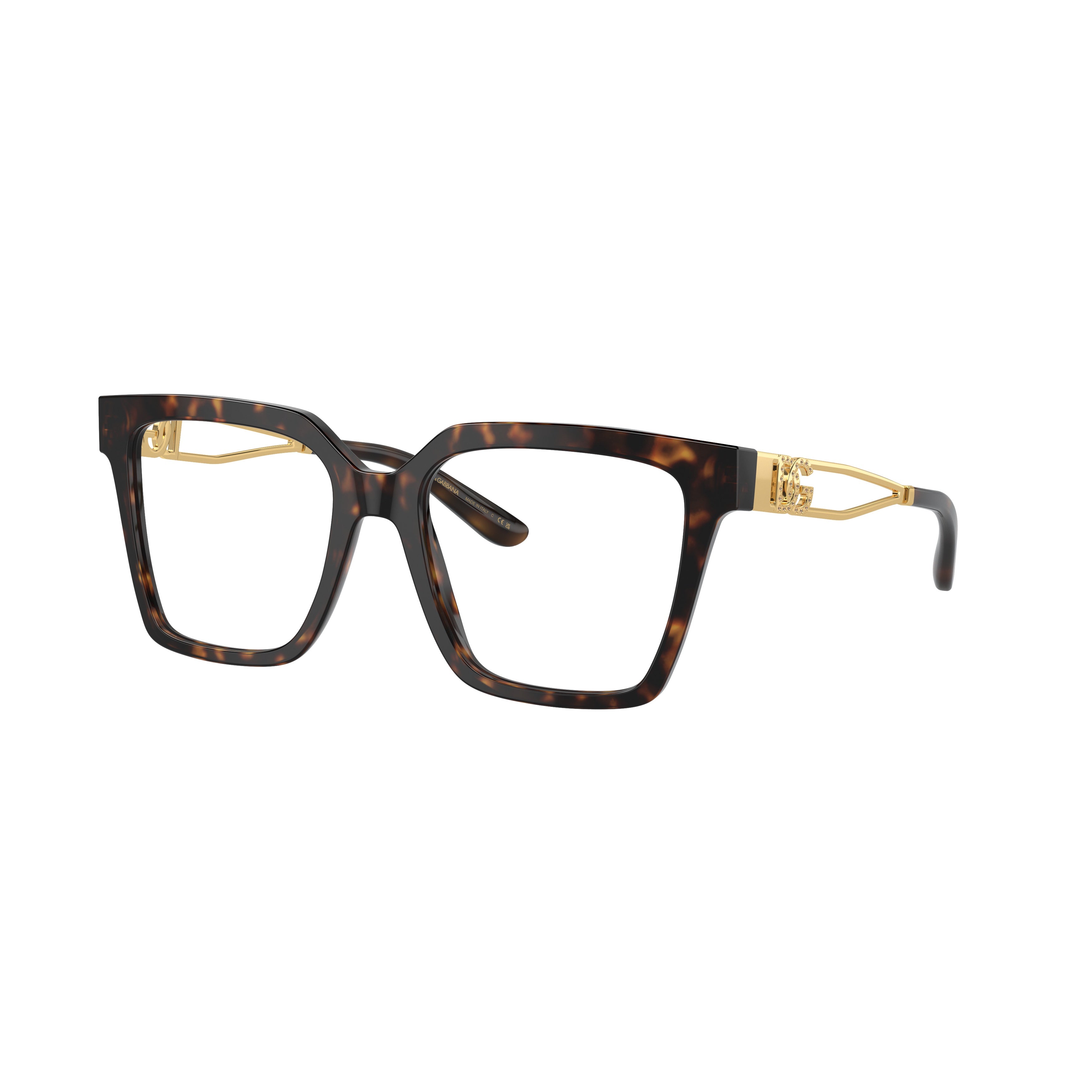 0dg3376b Oversized Square Frame Tortoiseshell Eyeglasses