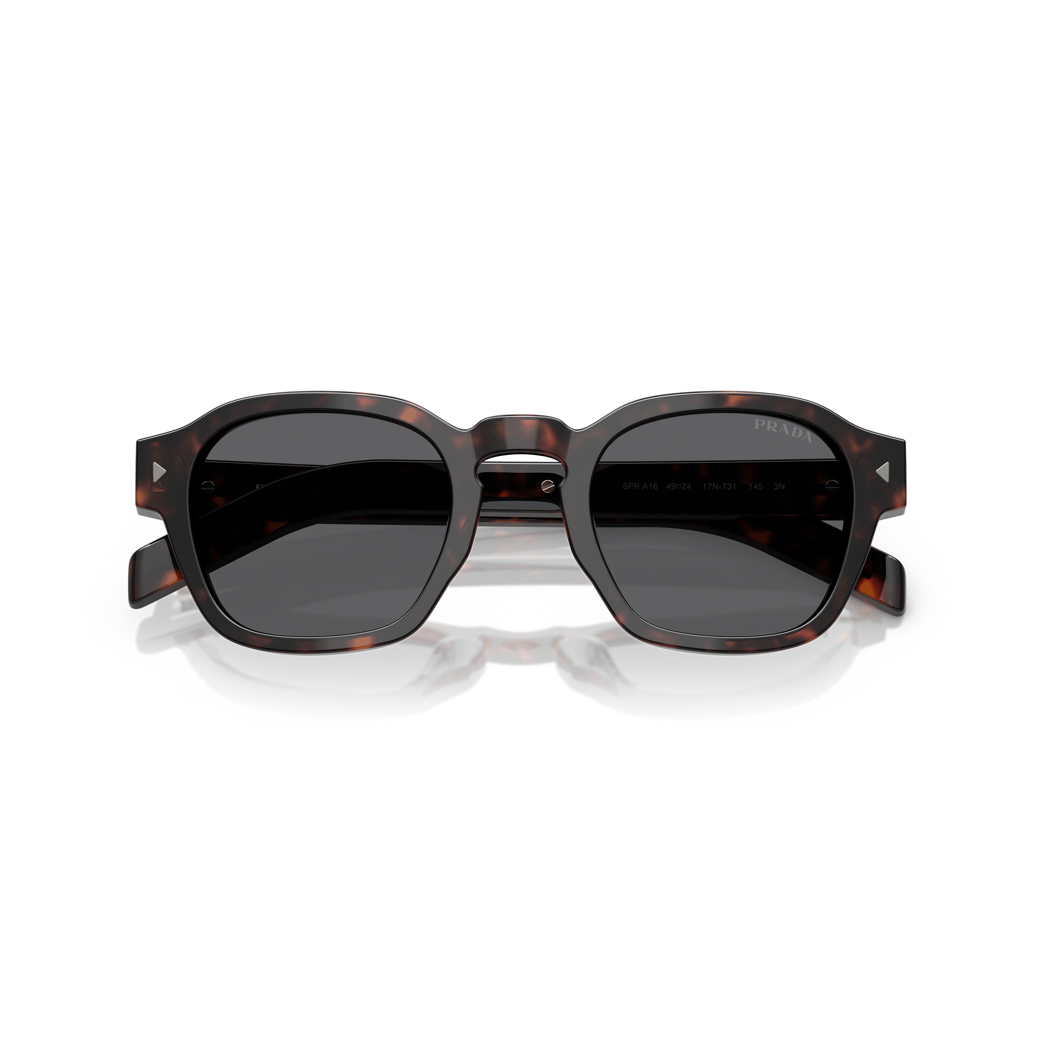 0pr A16s Tortoiseshell Geometric Sunglasses with Thick Temples