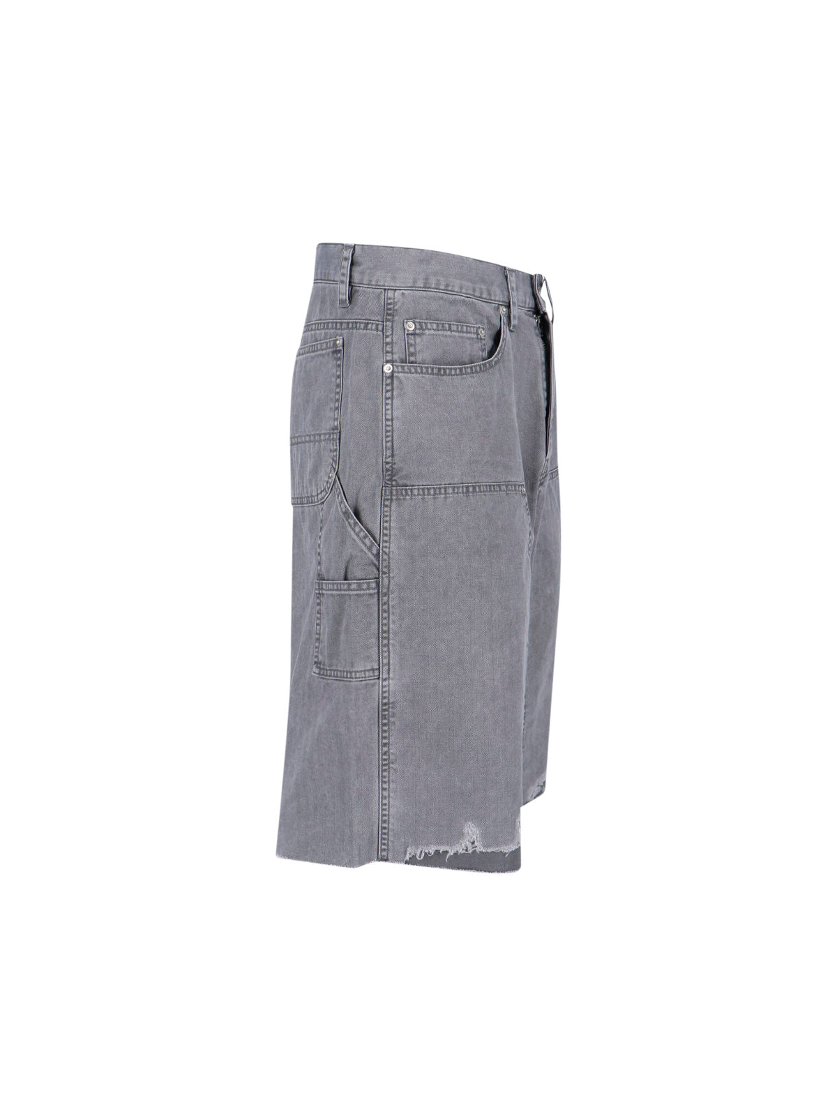 Straight-Leg Cargo Shorts And Zip Fly Closure