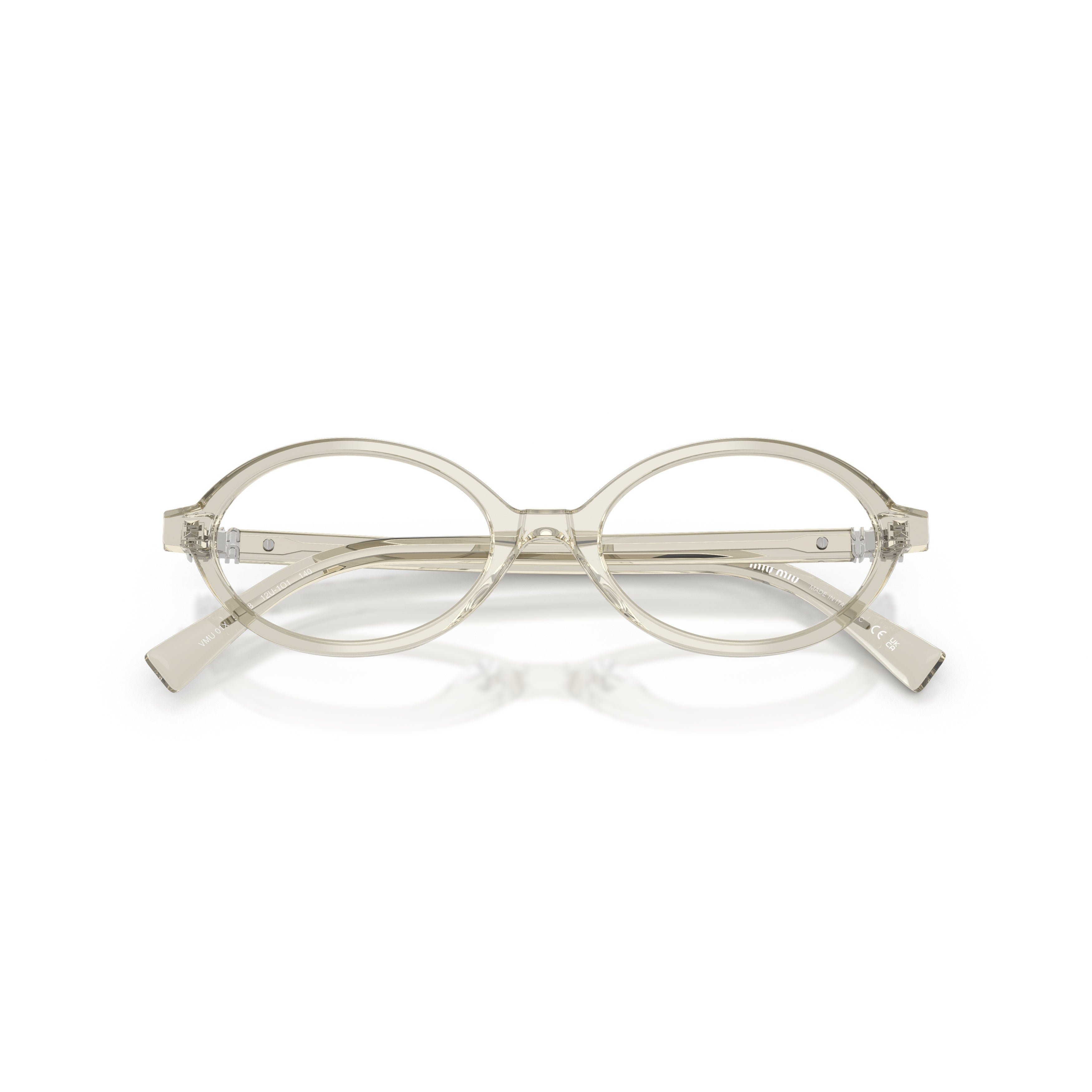 0mu 01xv Translucent Acetate Oval Frame Sunglasses