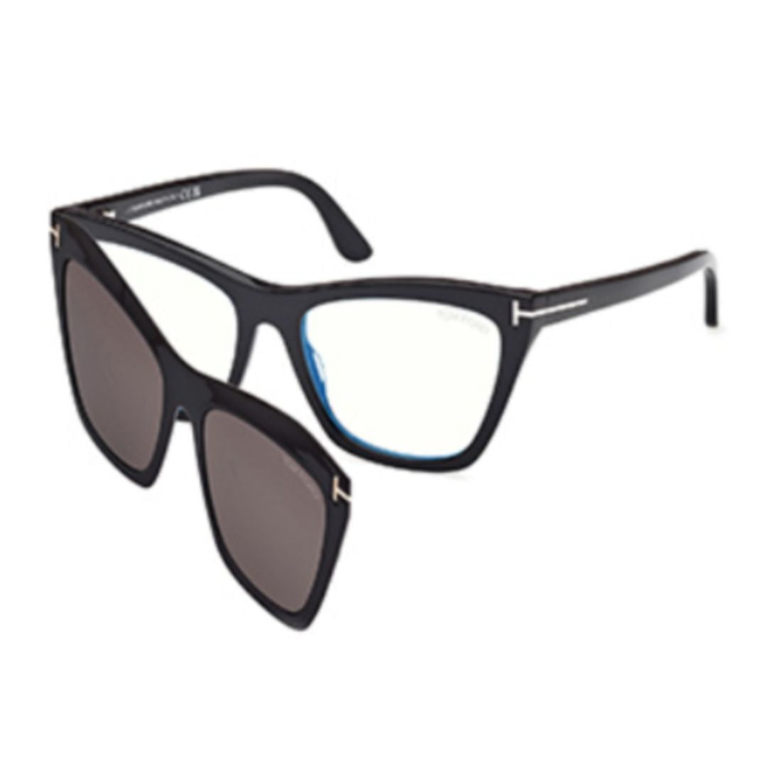 Ft5971-B Cat-Eye Black Acetate Eyeglasses
