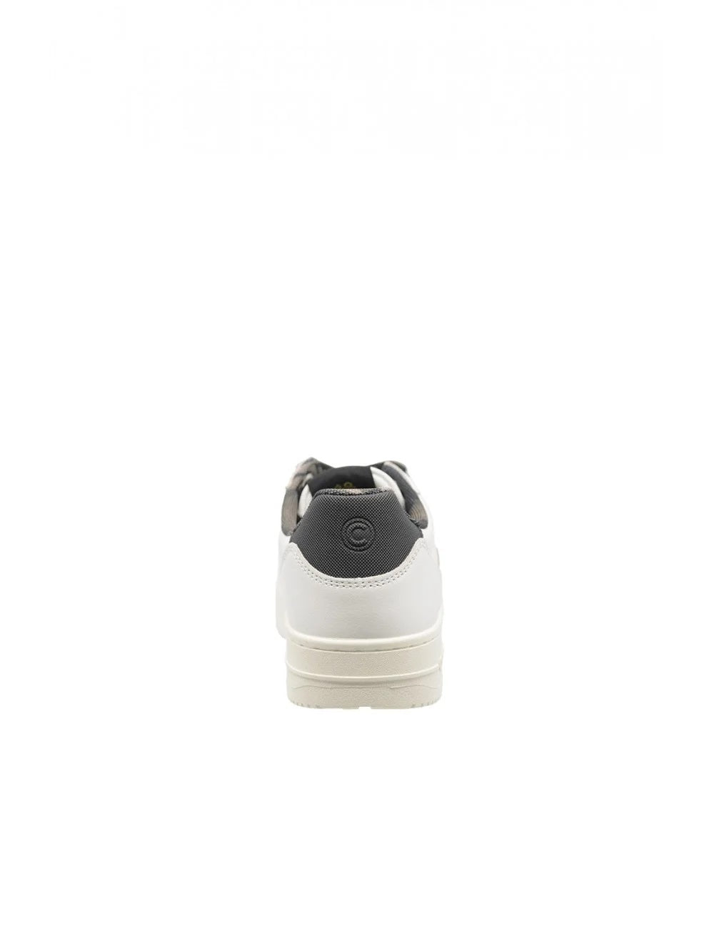 White Leather Sneakers With Camouflage Detailing