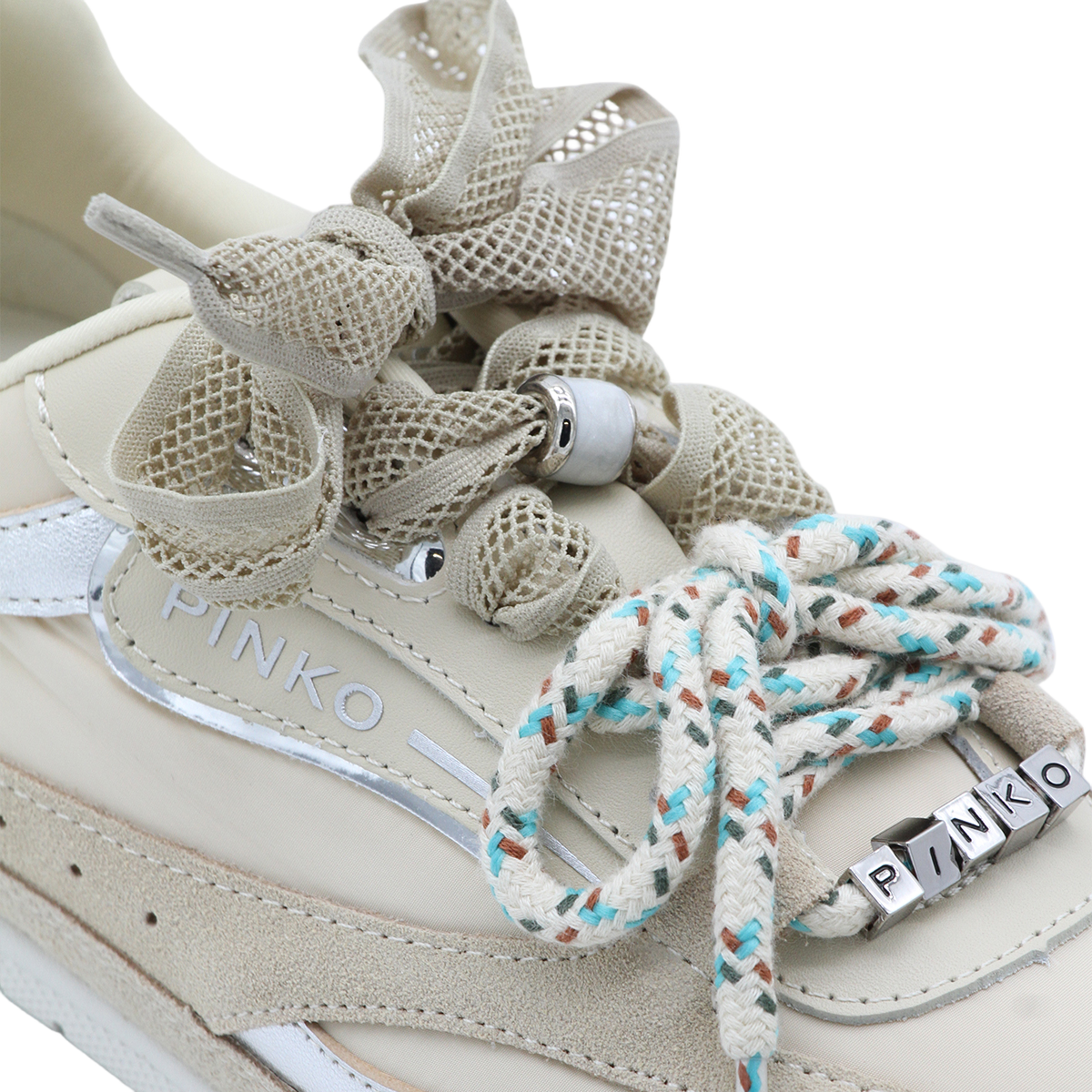 Sporty Sneakers With Suede And Smooth Textures