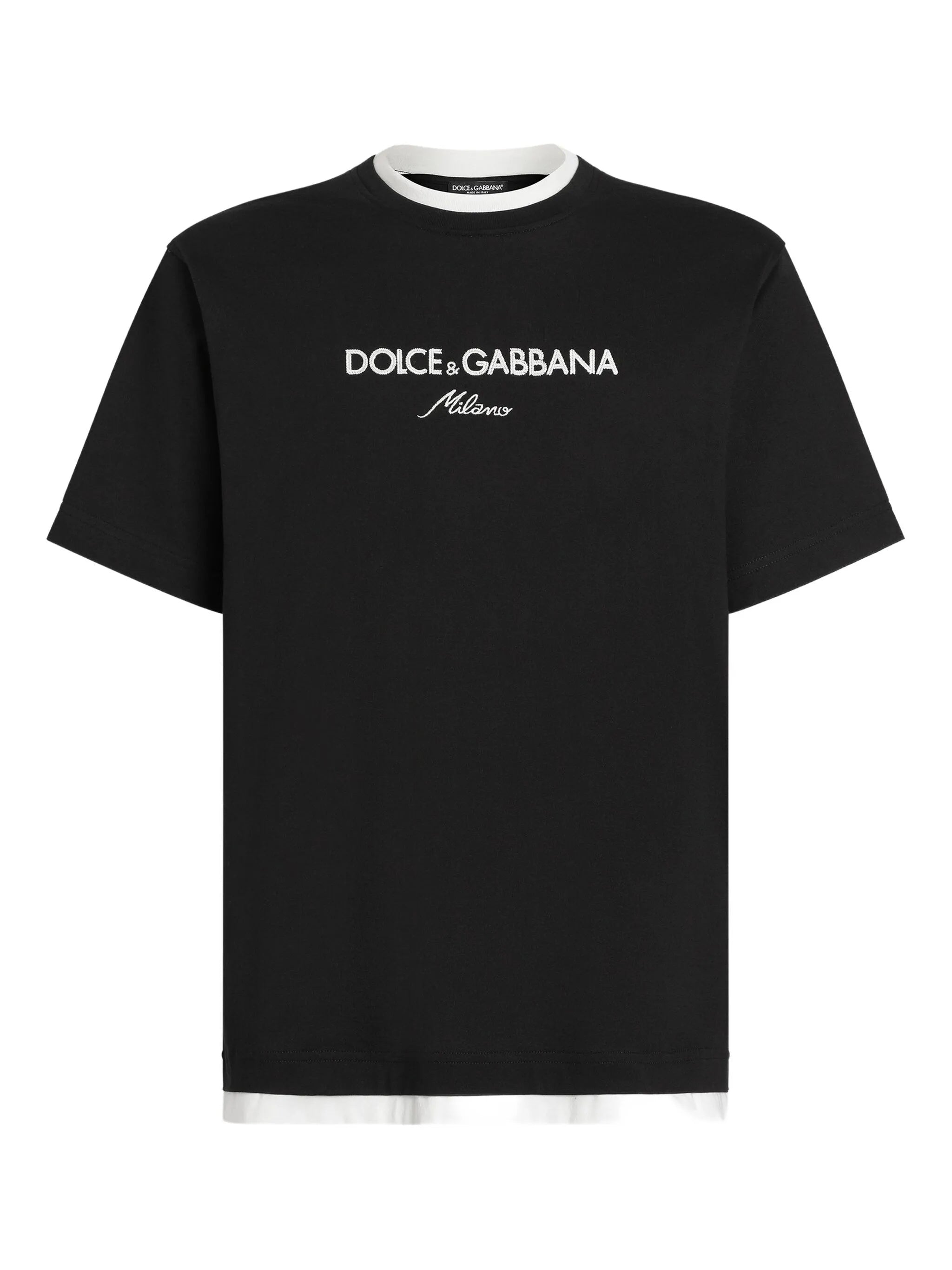 Black Relaxed Fit Contrasting Logo T-Shirt