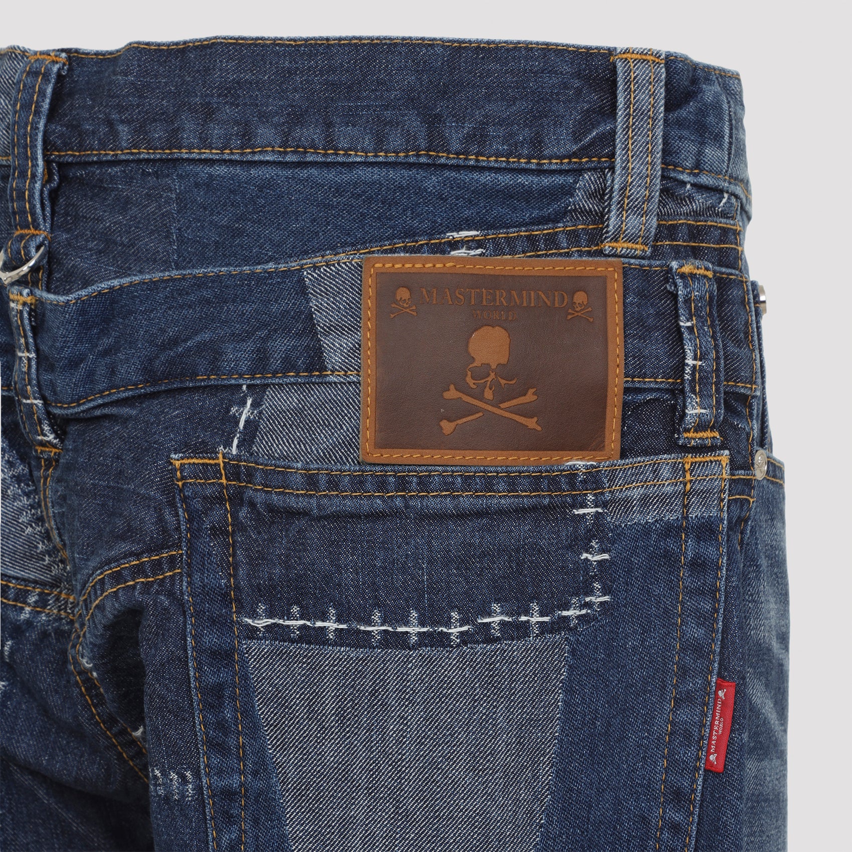 Classic Straight-Cut Distressed Denim Jeans