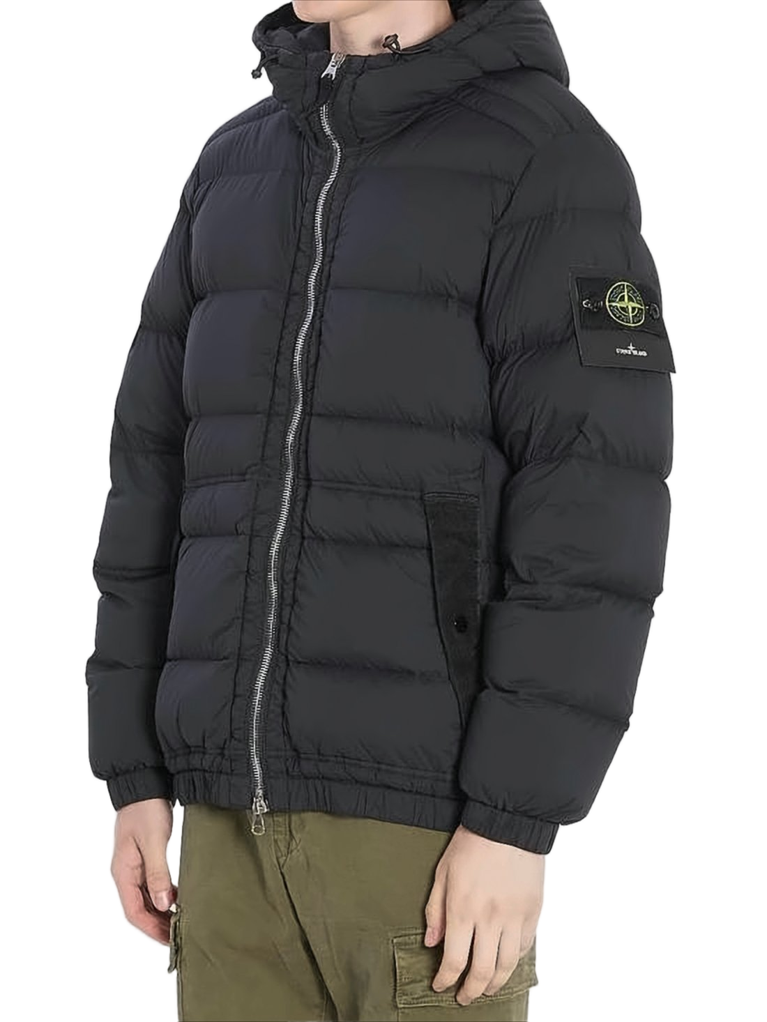 Quilted Down Jacket with Hood