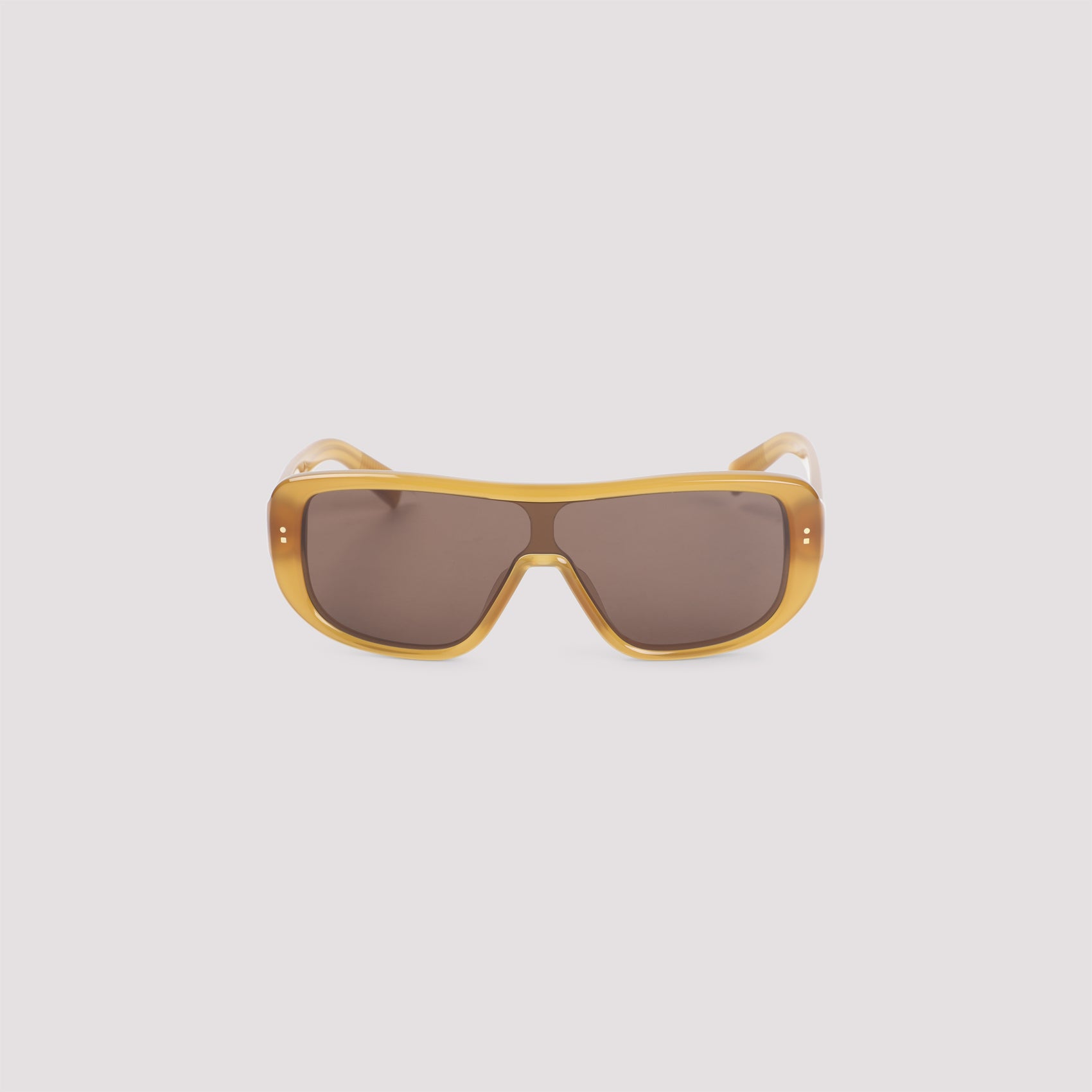 Oversized Translucent Amber Acetate Sunglasses