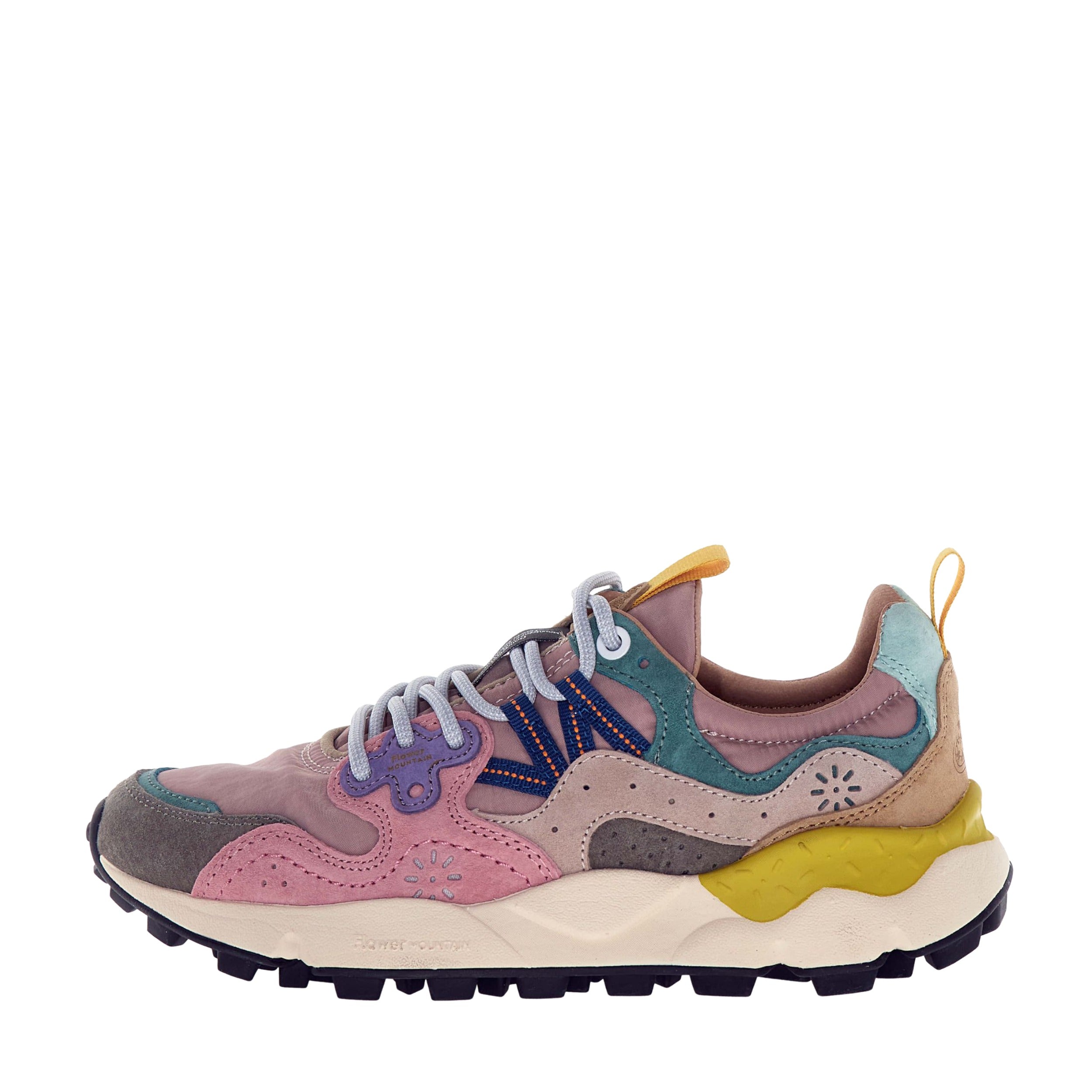 Yamano 3 Sneaker In Gray And Pink Technical Fabric
