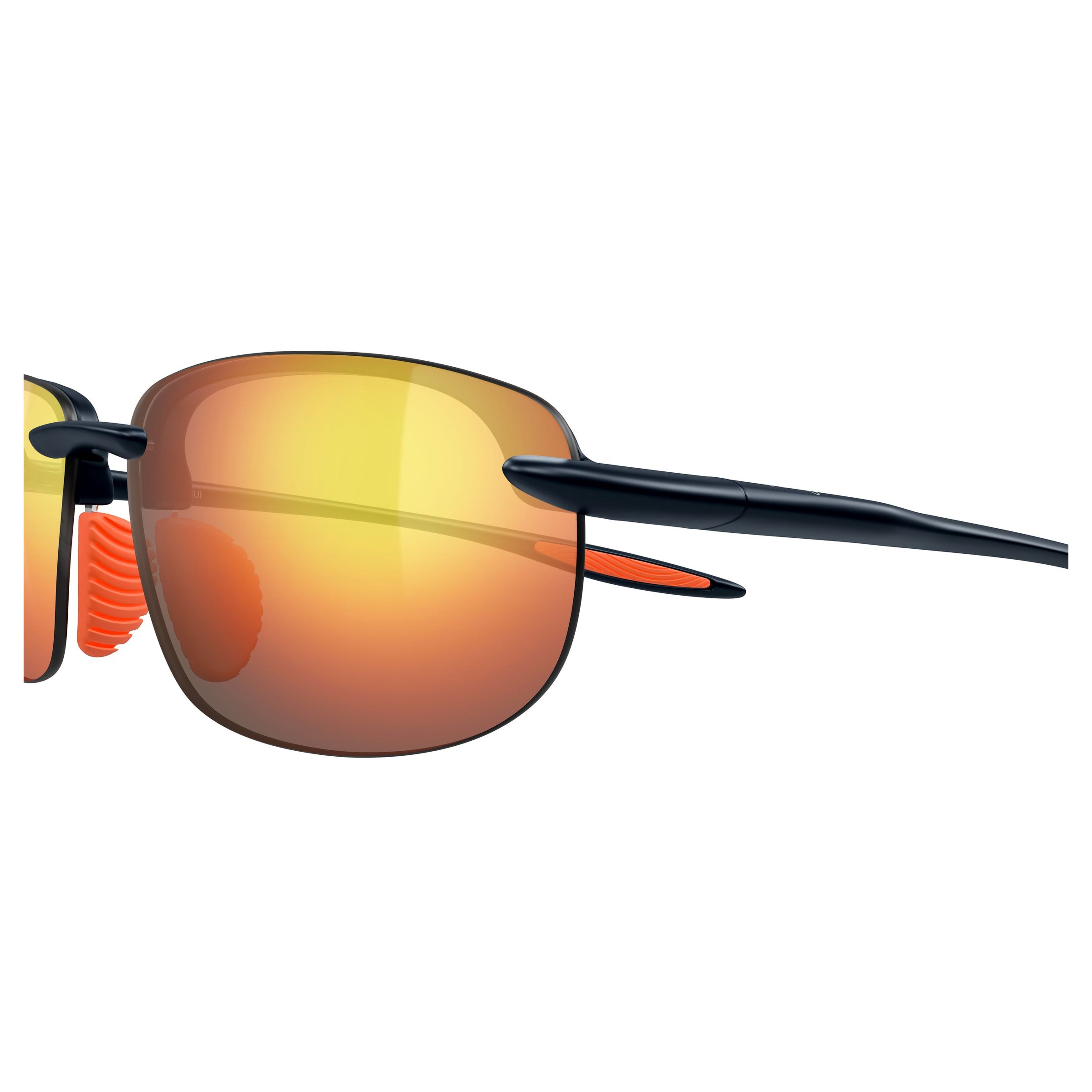 Hookipa Ultra Af Sleek Rimless Sunglasses with Reflective Orange Gradient