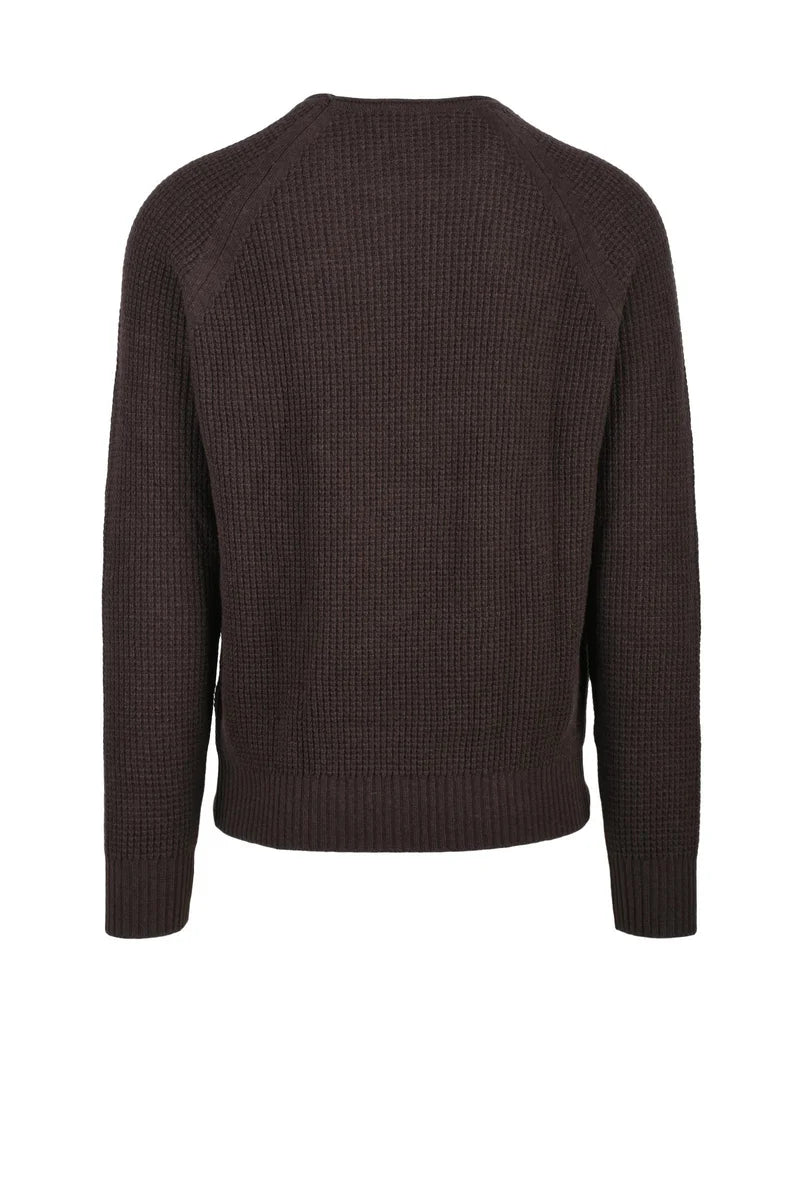 Crew Neck Sweater - Brown