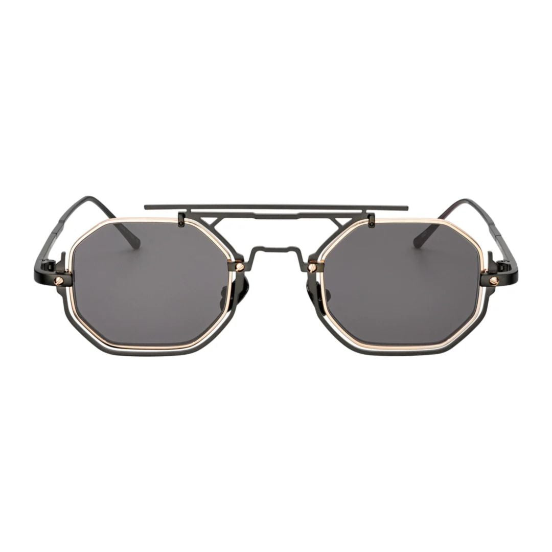 Gizy Gz-1 Octagonal Frame Sunglasses with Double Bridge Design