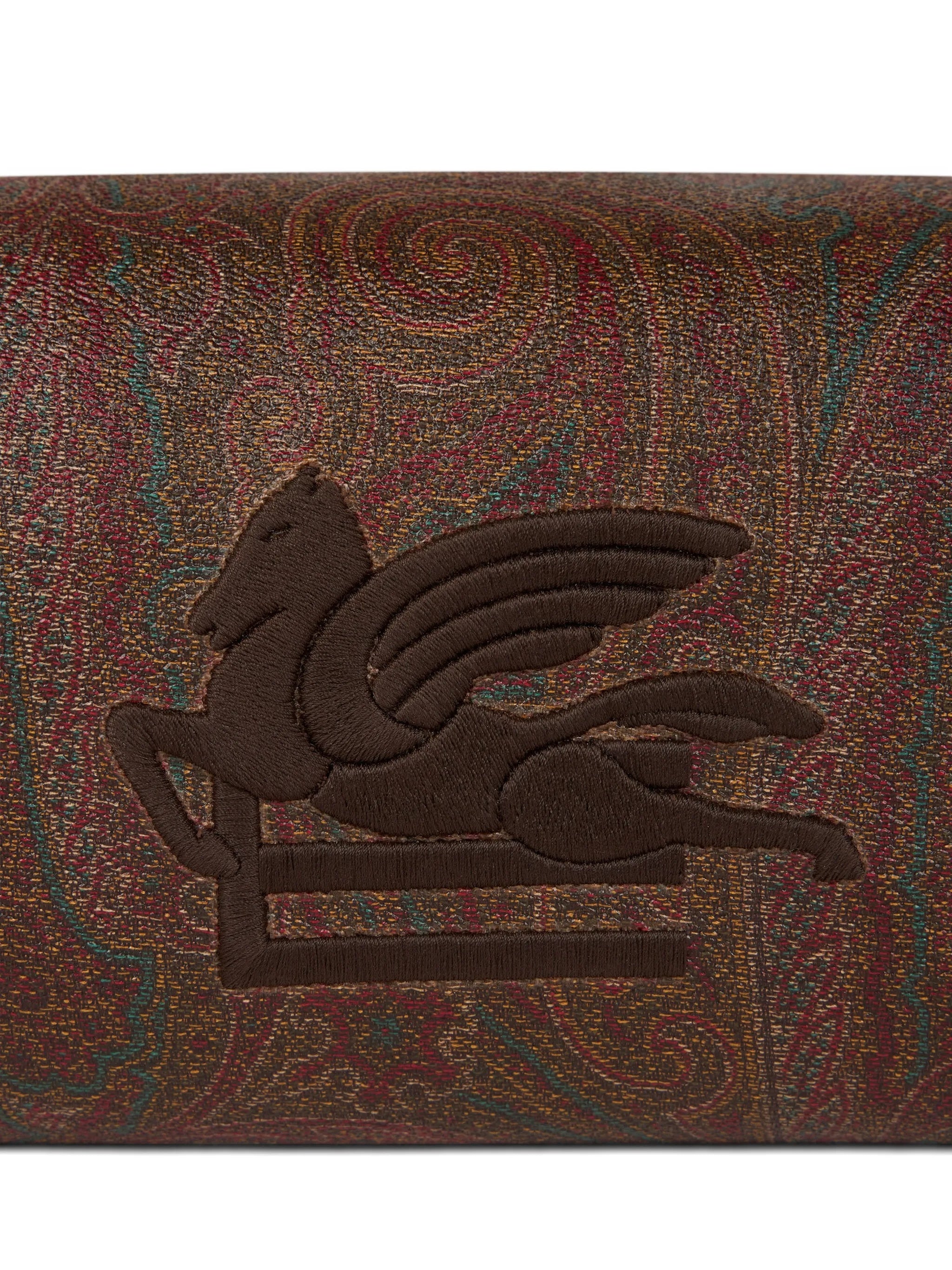Rectangular Brown Paisley 25X12X12 Side-Handle Pouch