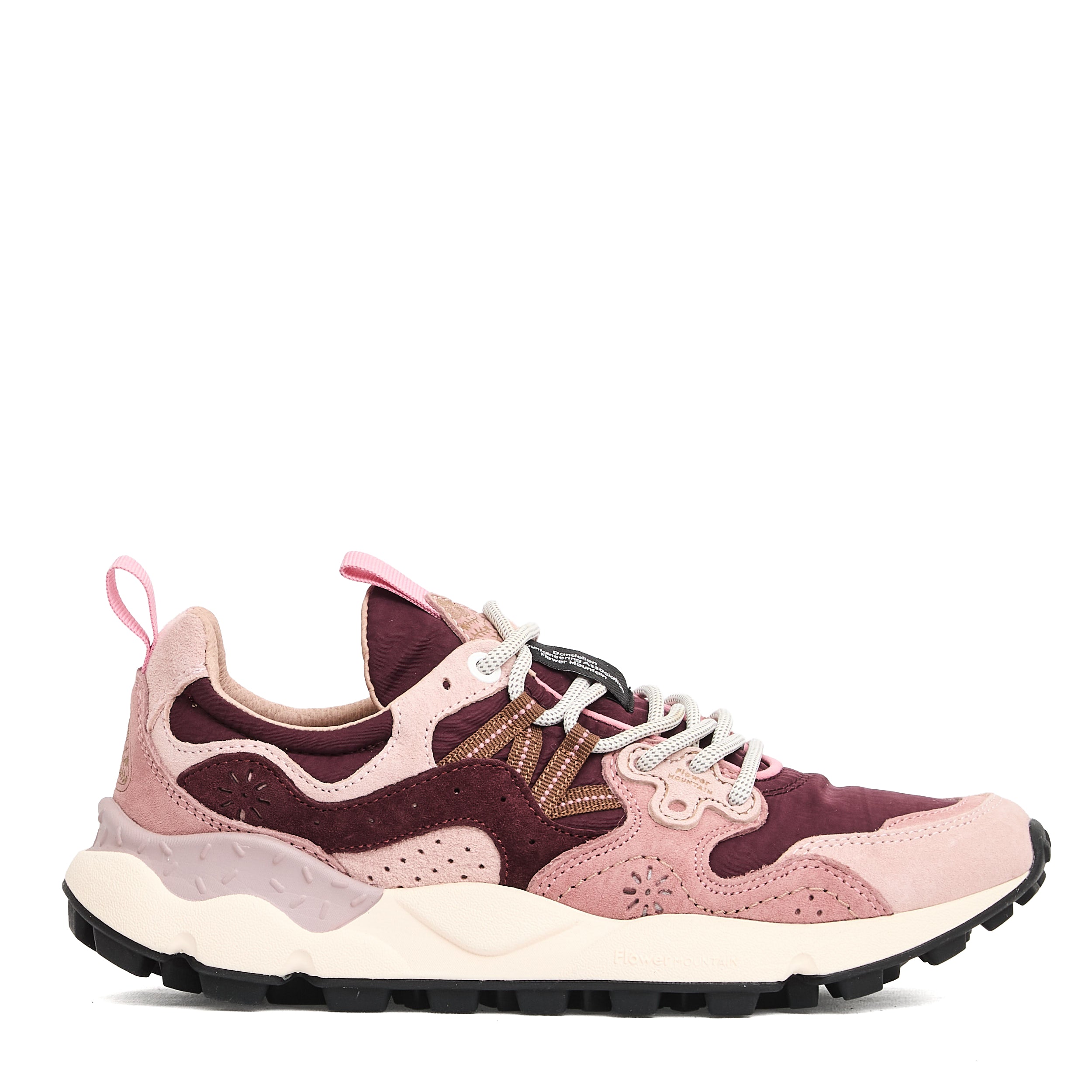Powder Pink And Bordeaux Sneakers