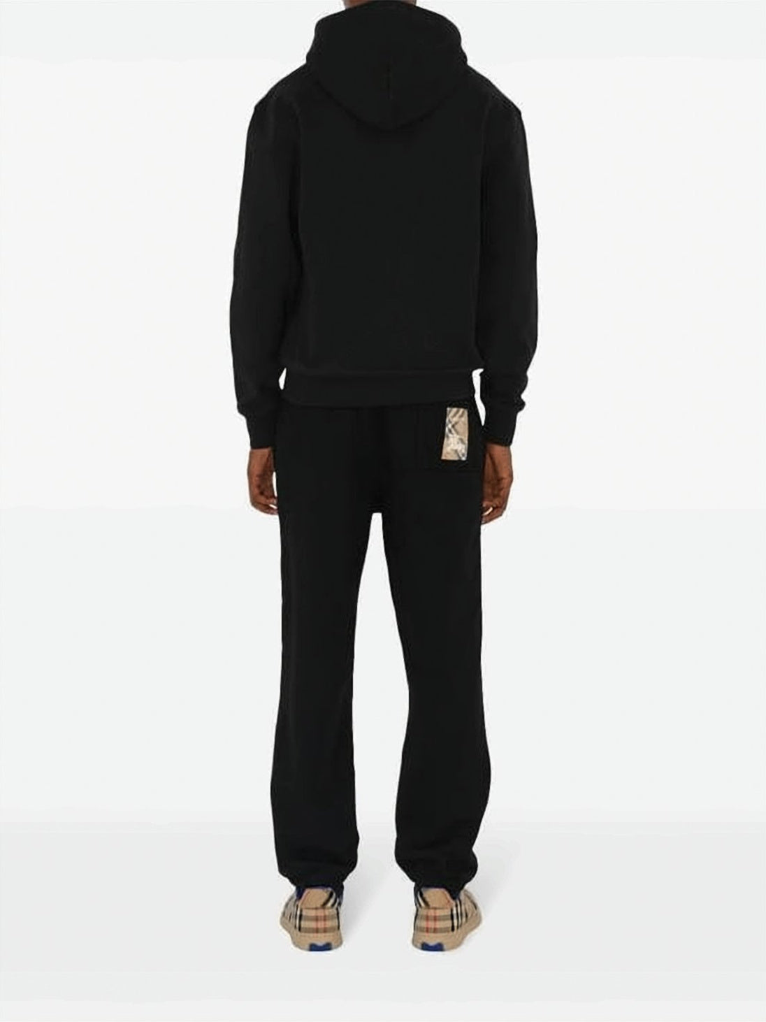 Zip-Up Black Cotton Hoodie