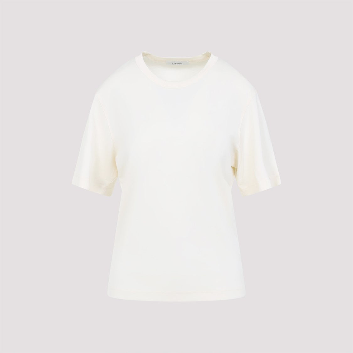 Relaxed-Fit White Cotton T-Shirt With Classic Neckline