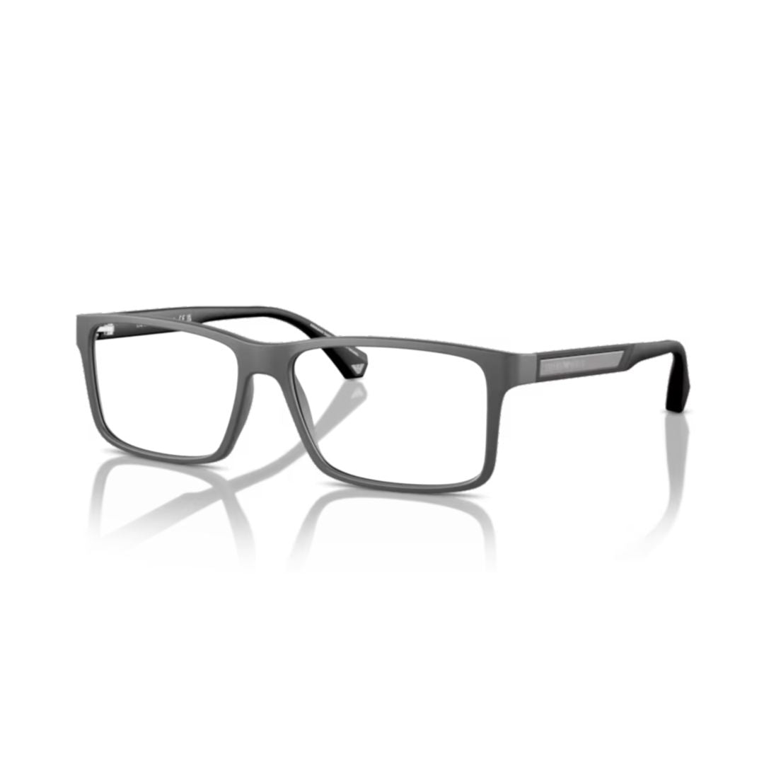 0ea3038 Rectangular Matte Black Eyeglasses with Lightweight Frame
