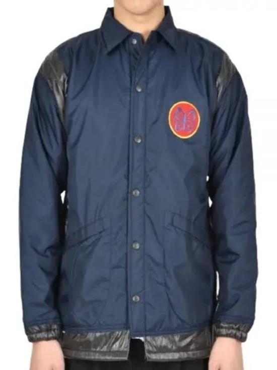 Embroidered Padded Jacket with Button-Up Closure