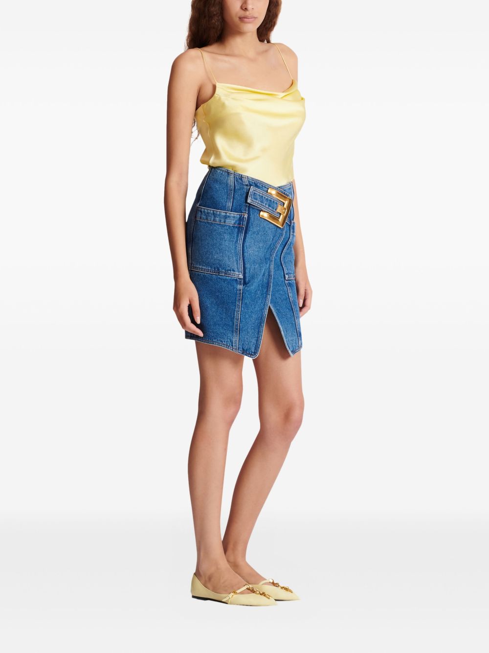 Structured Denim Skirt