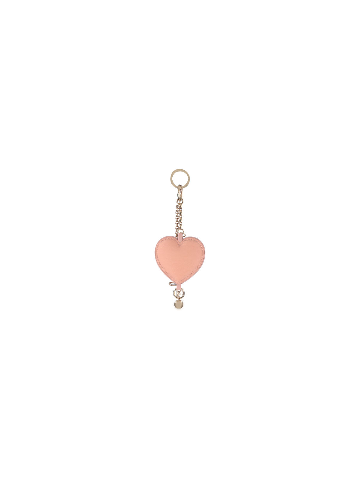 Pink Symbols Heart Leather Keyring