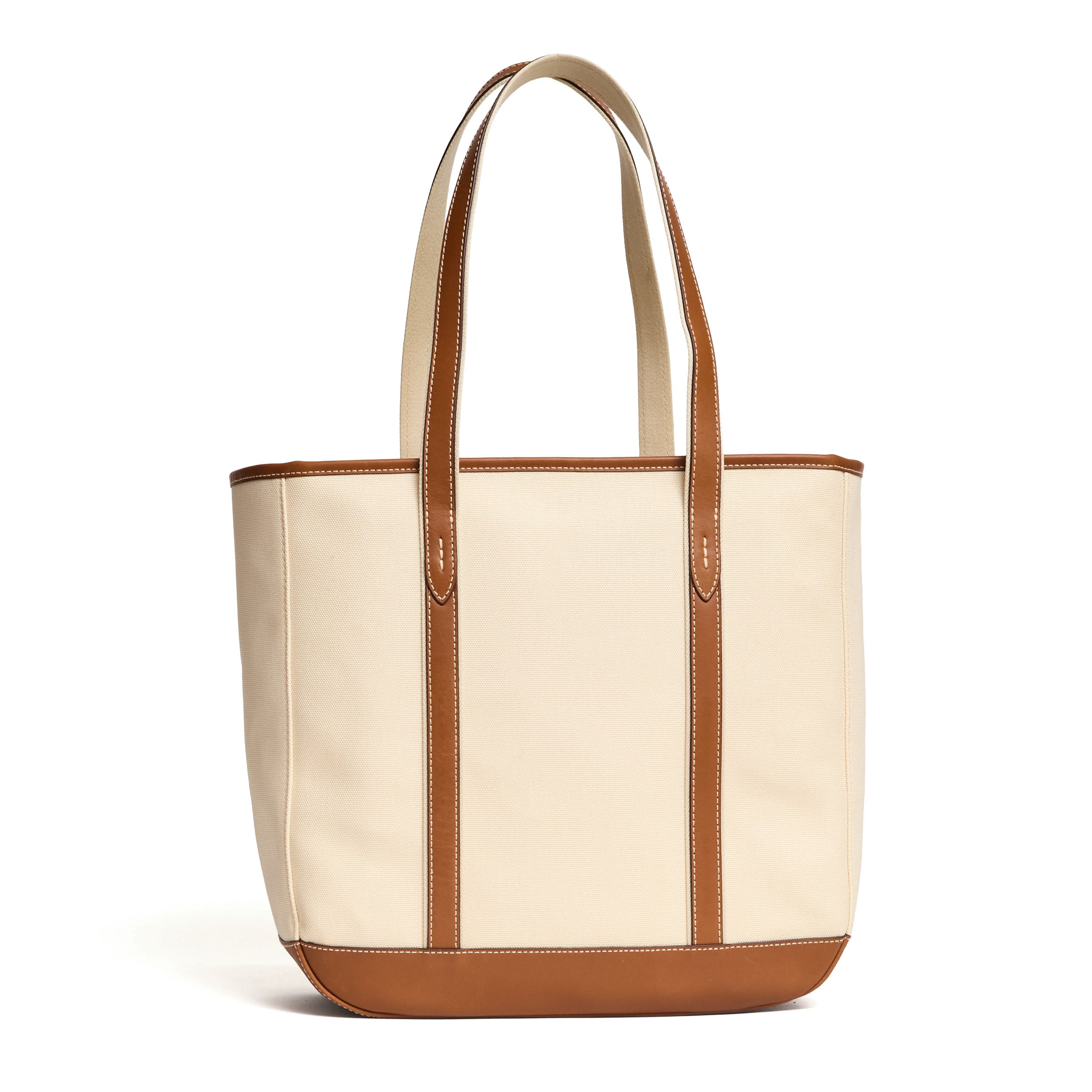 Medium Leather Canvas Tote