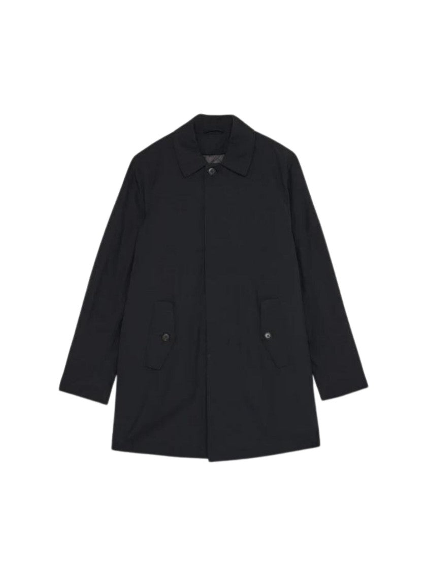 Blue Shirt-Style Collar Jacket