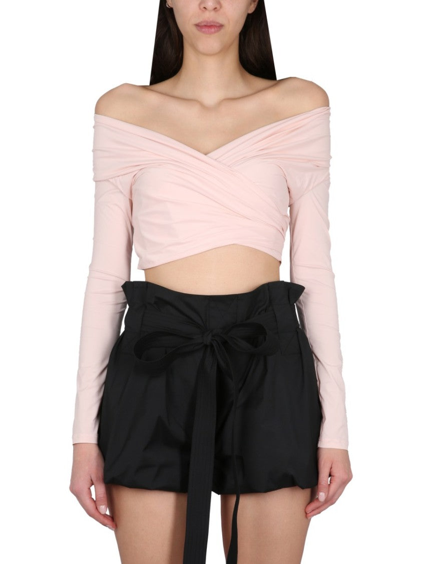 Off-The-Shoulder Crop Shirt