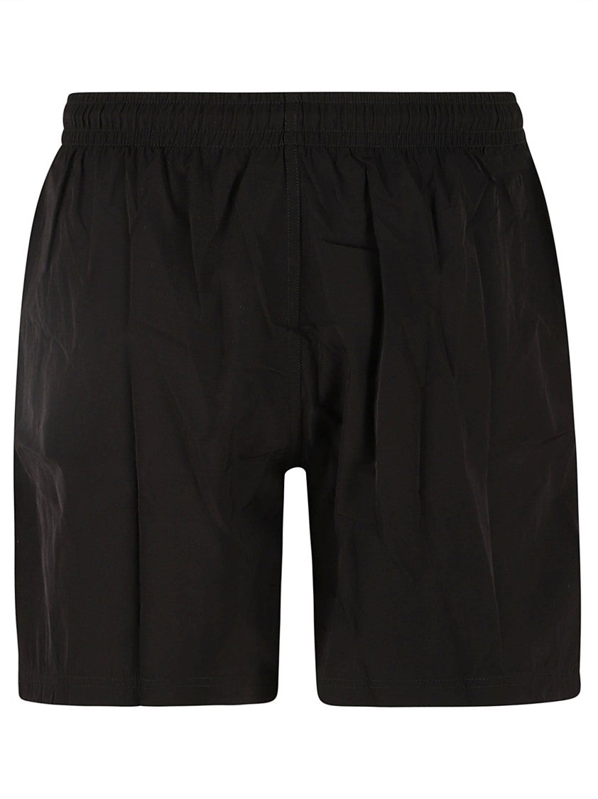 Casual Black Shorts With Embroidered Logo