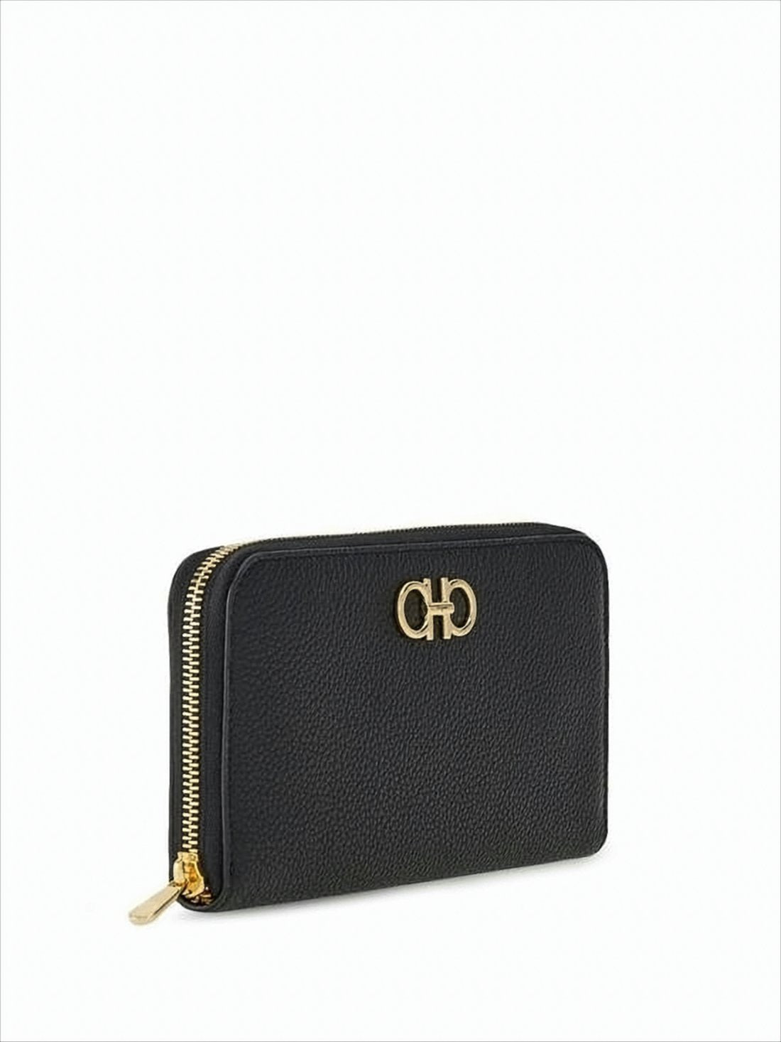 Rectangular Textured Calf Leather Long Wallet