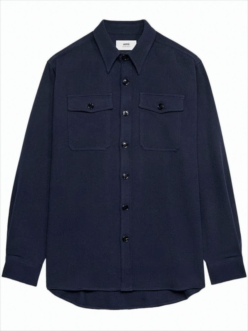 Structured Wool Jacket with Classic Collar