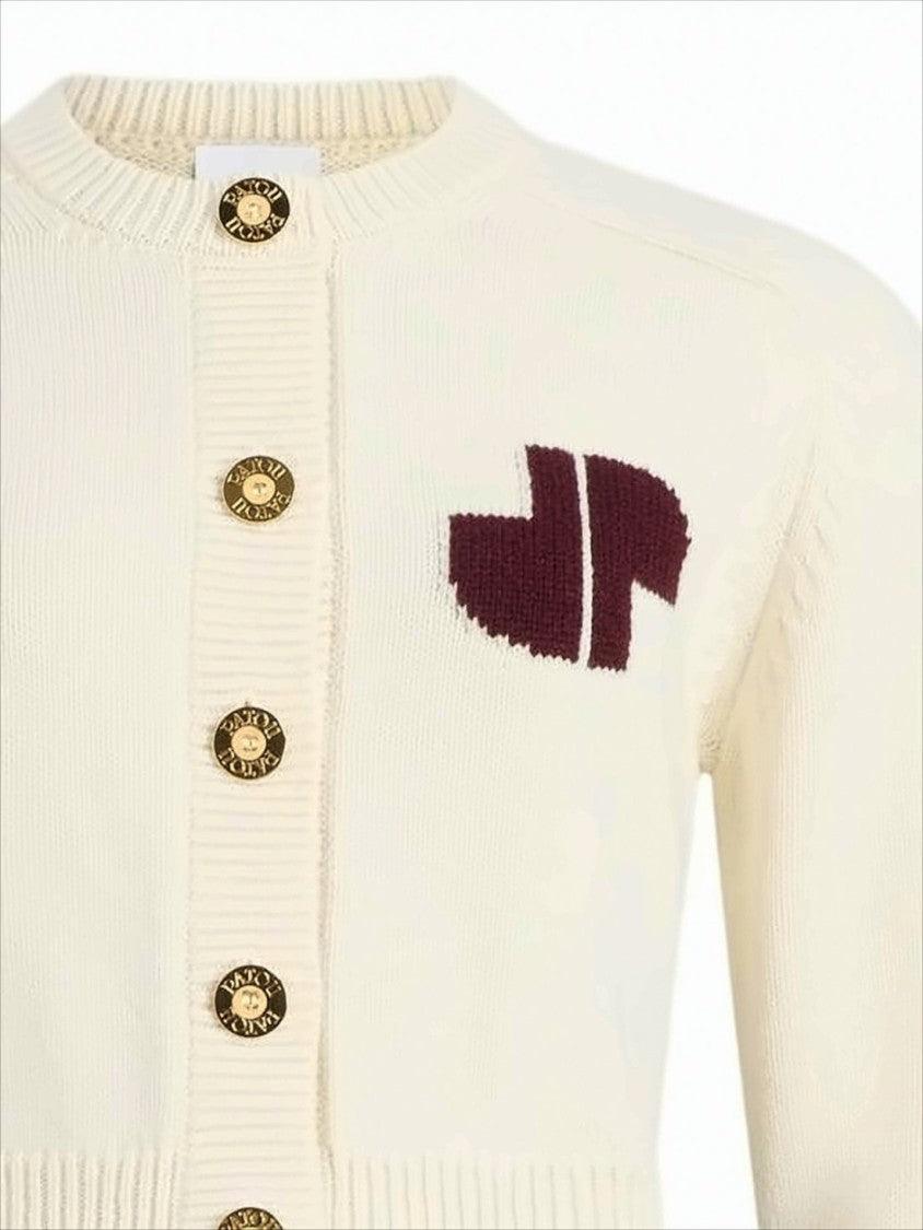 Cropped Cardigan with Gold-Tone Buttons