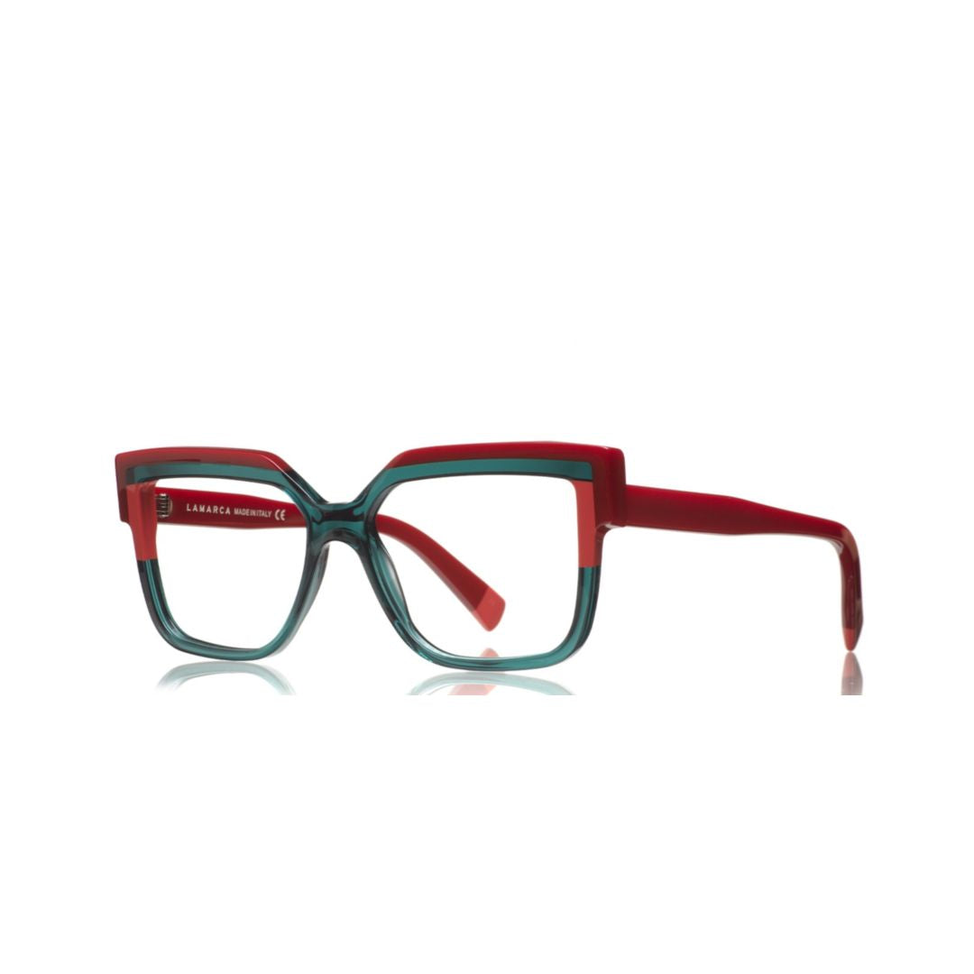 Fusioni 155 Bold Oversized Square Frame Two-Tone Eyeglasses