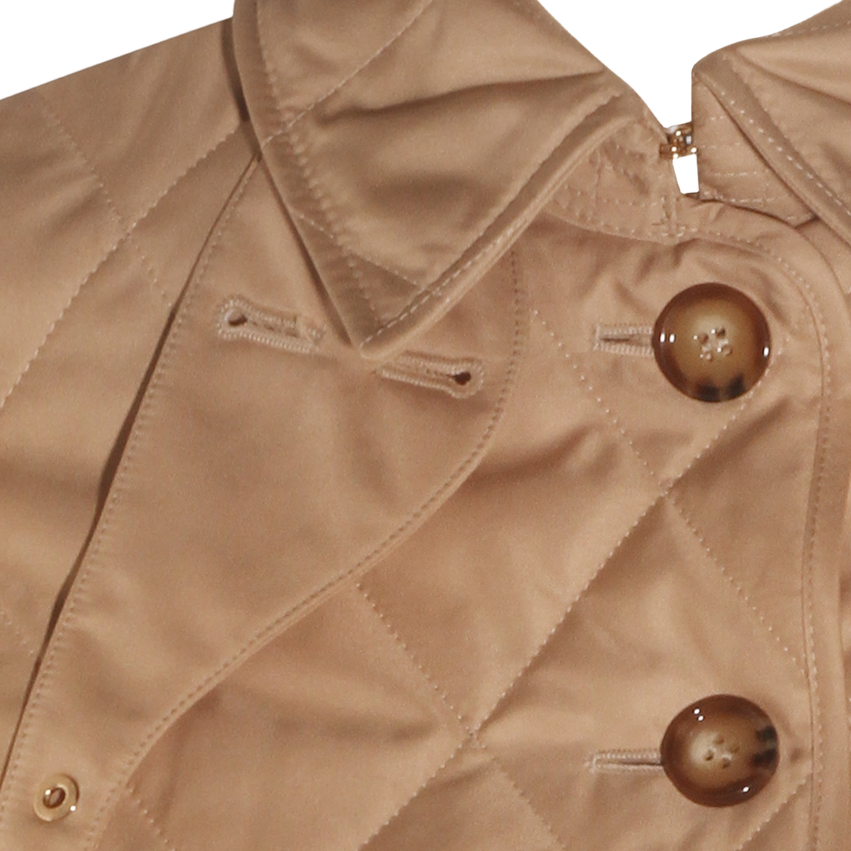 Tailored Quilted Jacket with Diamond Pattern