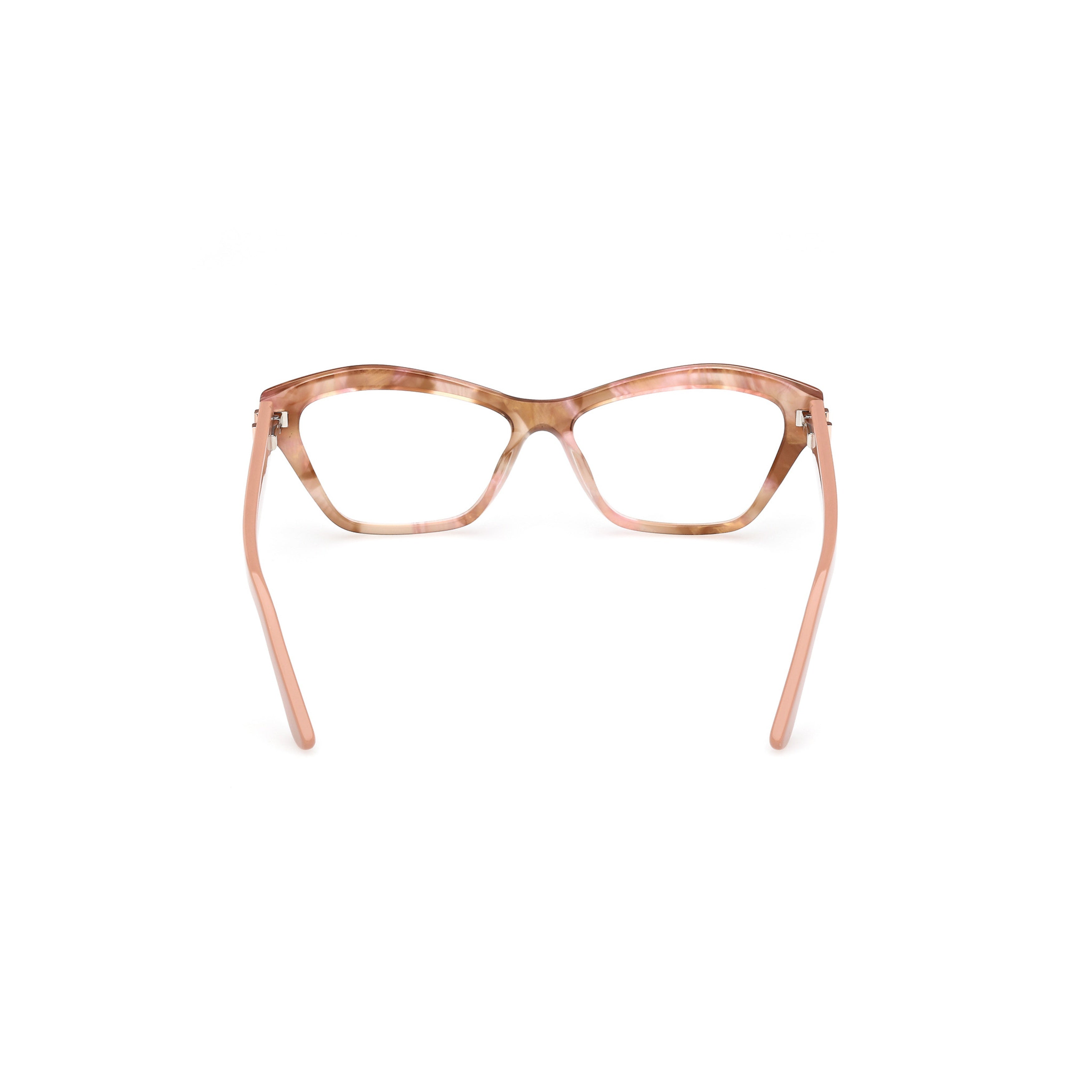 Gm0396 55074 Translucent Cat-Eye Eyeglasses with Geometric Frame