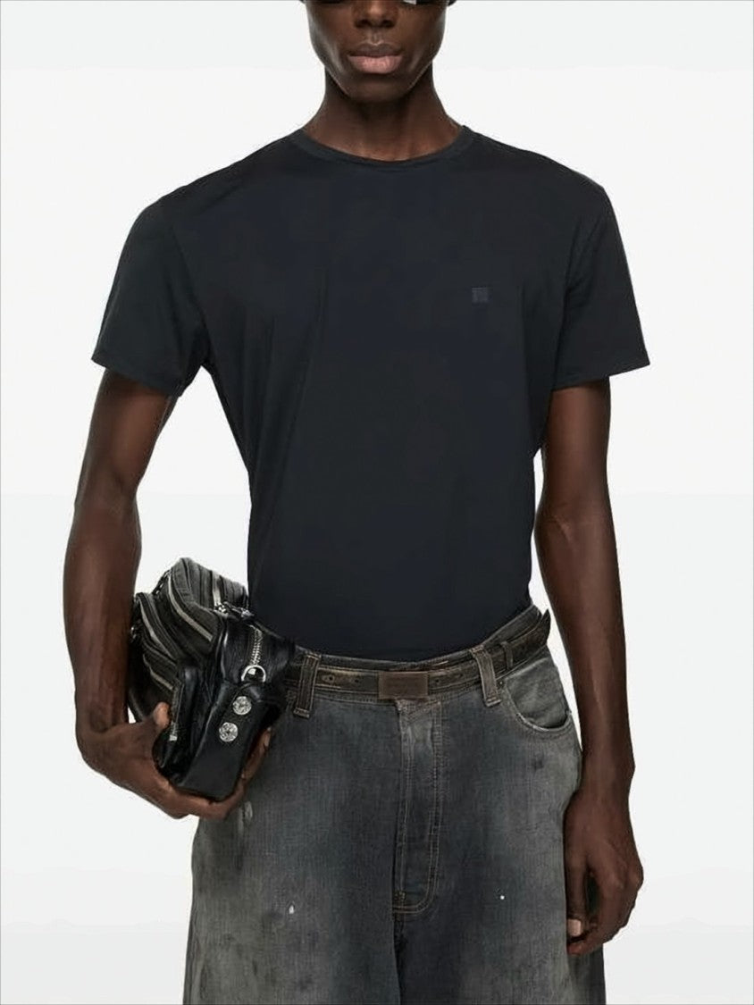 Short-Sleeved T-Shirt with Minimalistic Face Design