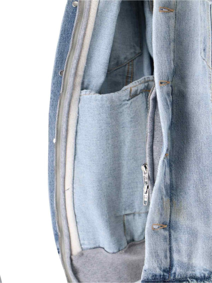 Denim Hoodie Jacket – Blue/Grey