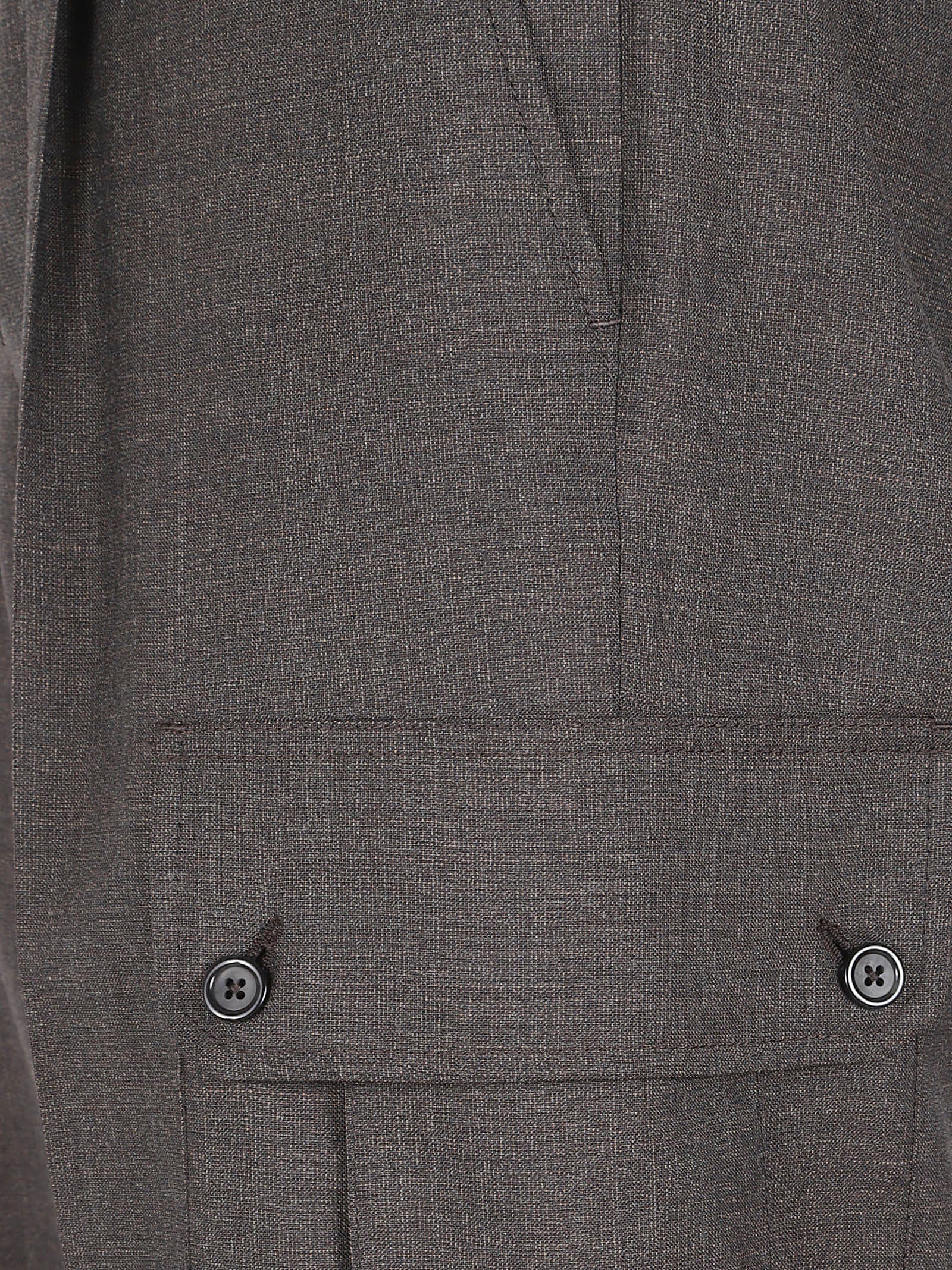 Straight-Leg Tailored Trousers with Textured Fabric