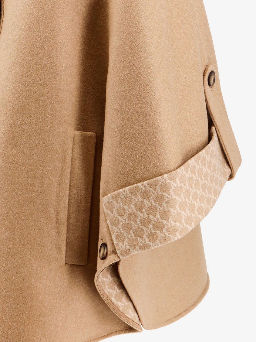 Structured High-Collar Jacket with Button-Down Front